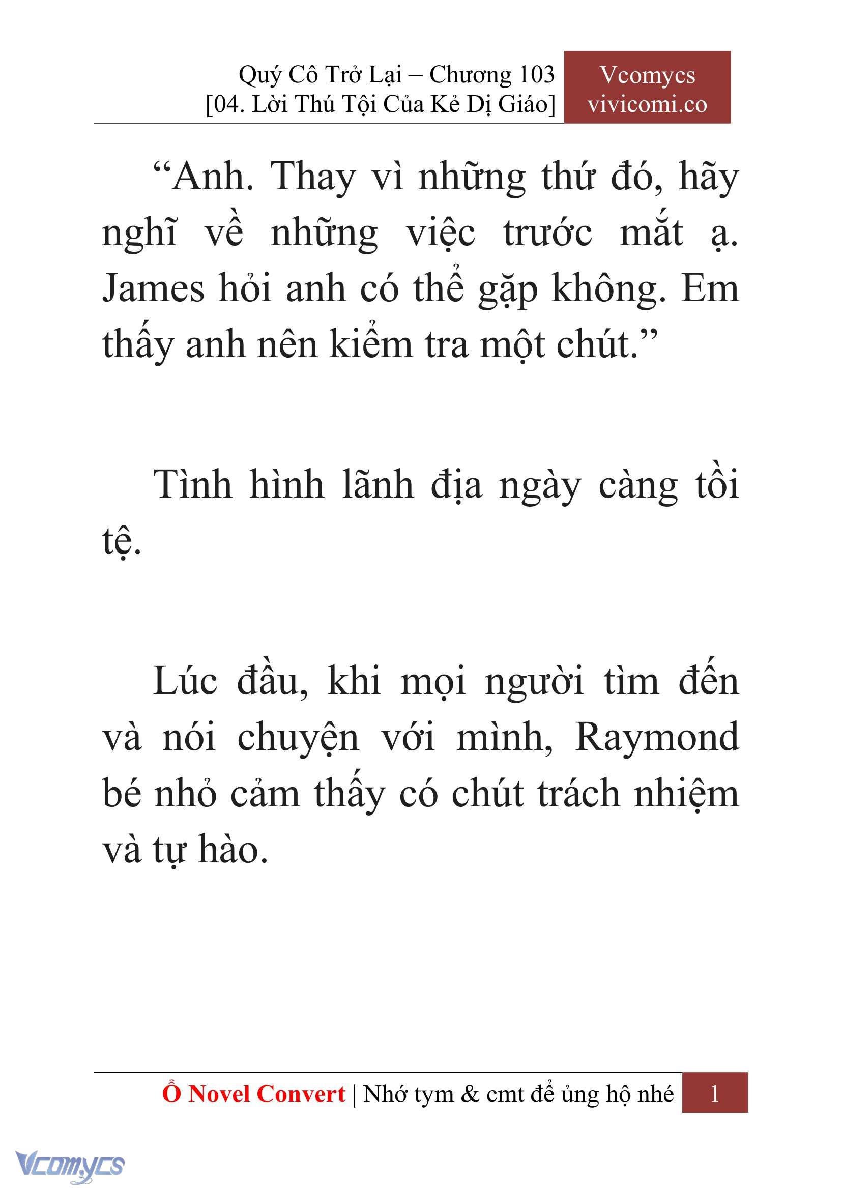 [Novel] Quý Cô Trở Lại Chap 103 - Trang 2