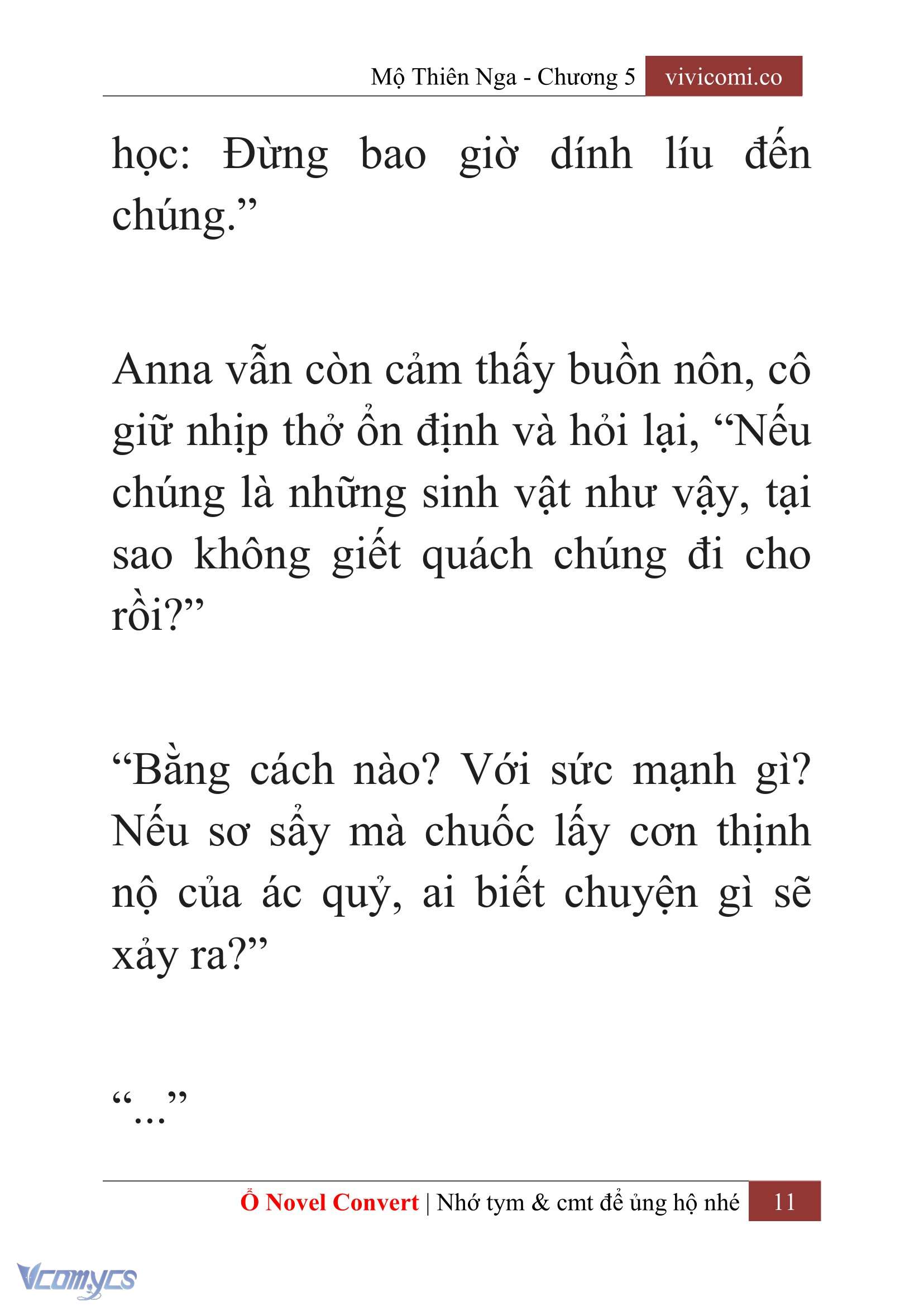 [Novel] Mộ Thiên Nga Chap 5 - Trang 2