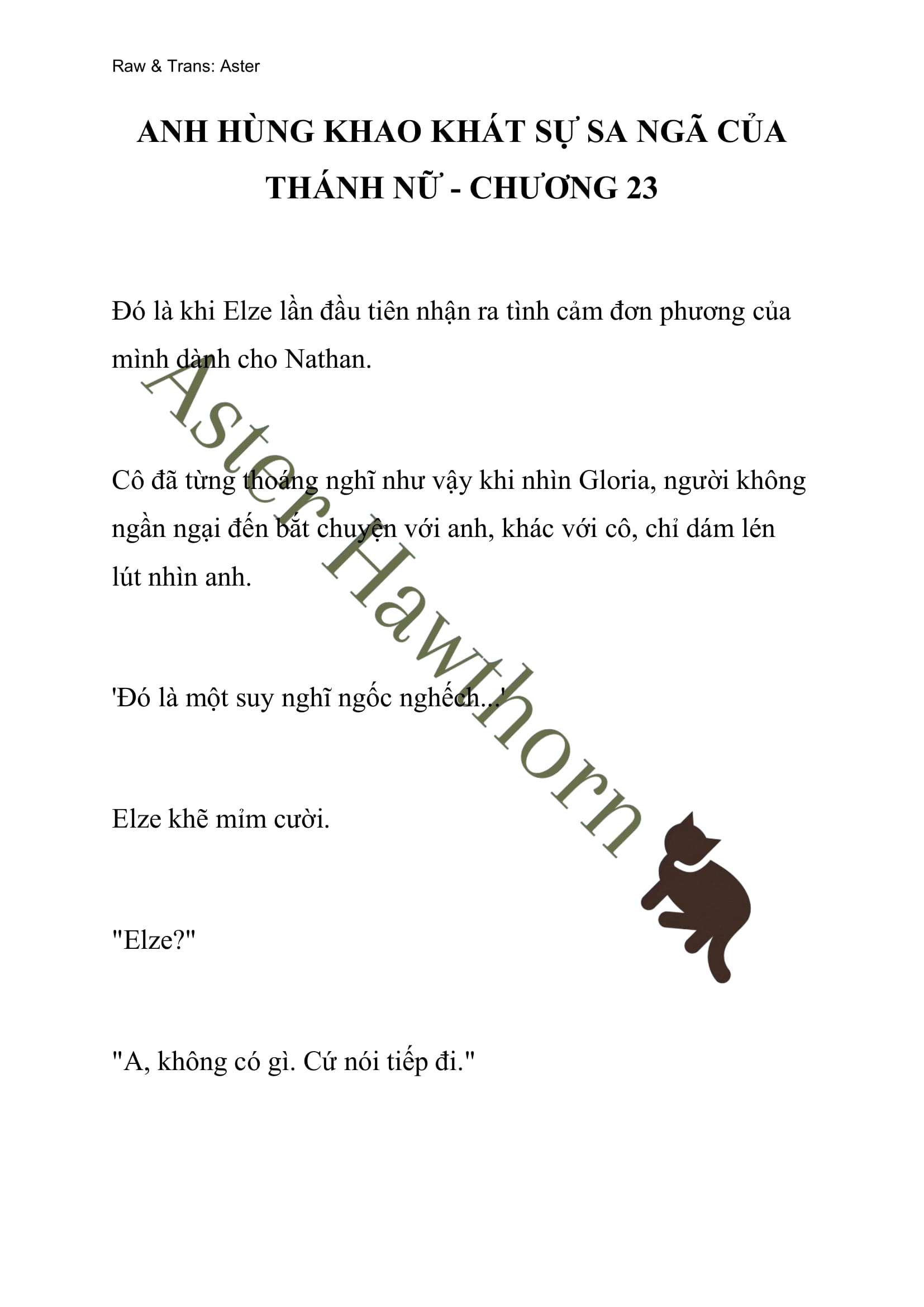 [NOVEL] Anh Hùng Khao Khát Sự Sa Ngã Của Thánh Nữ Chap 23 - Trang 2