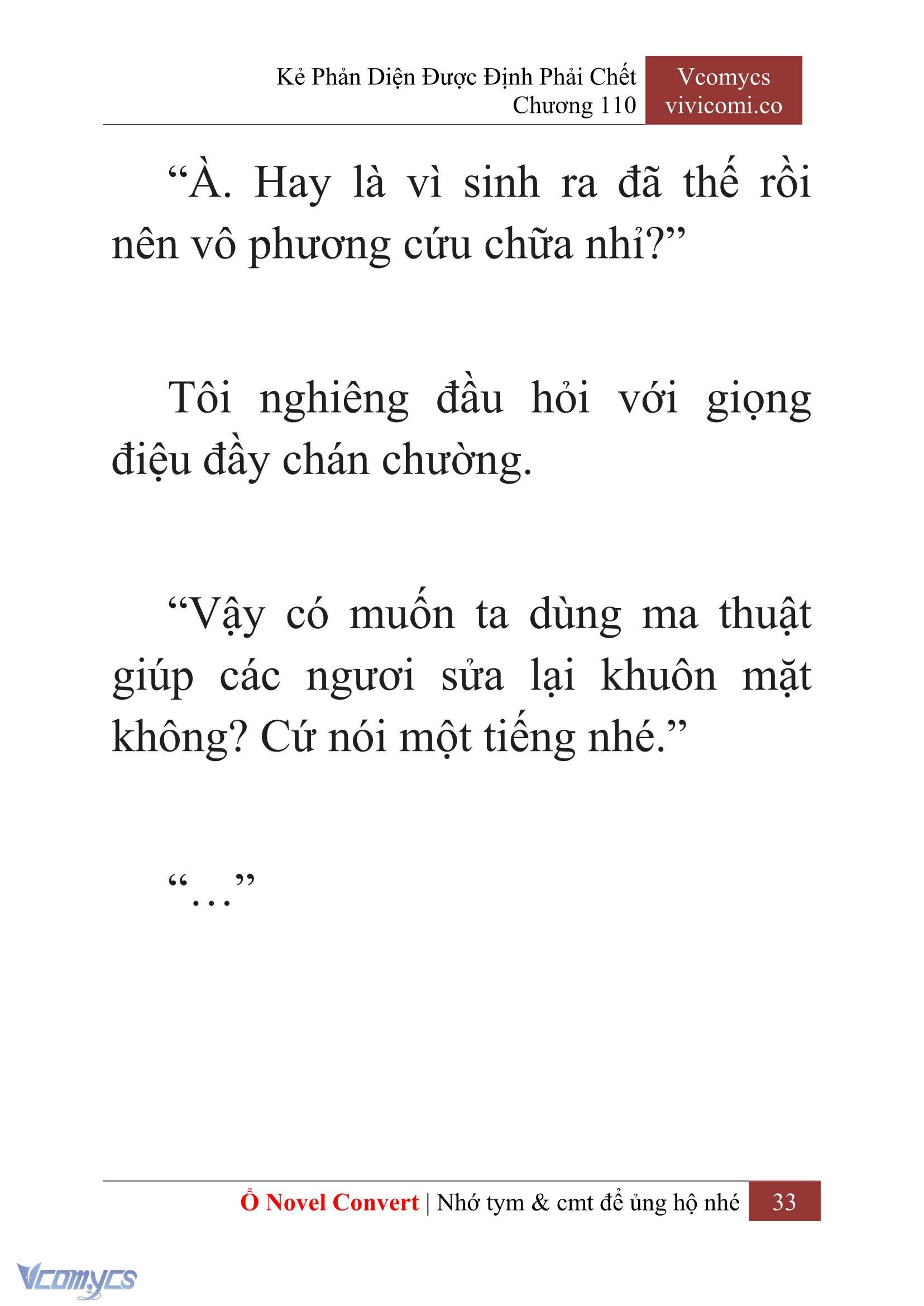 [Novel] Kẻ Phản Diện Được Định Phải Chết Chap 110 - Next Chap 111