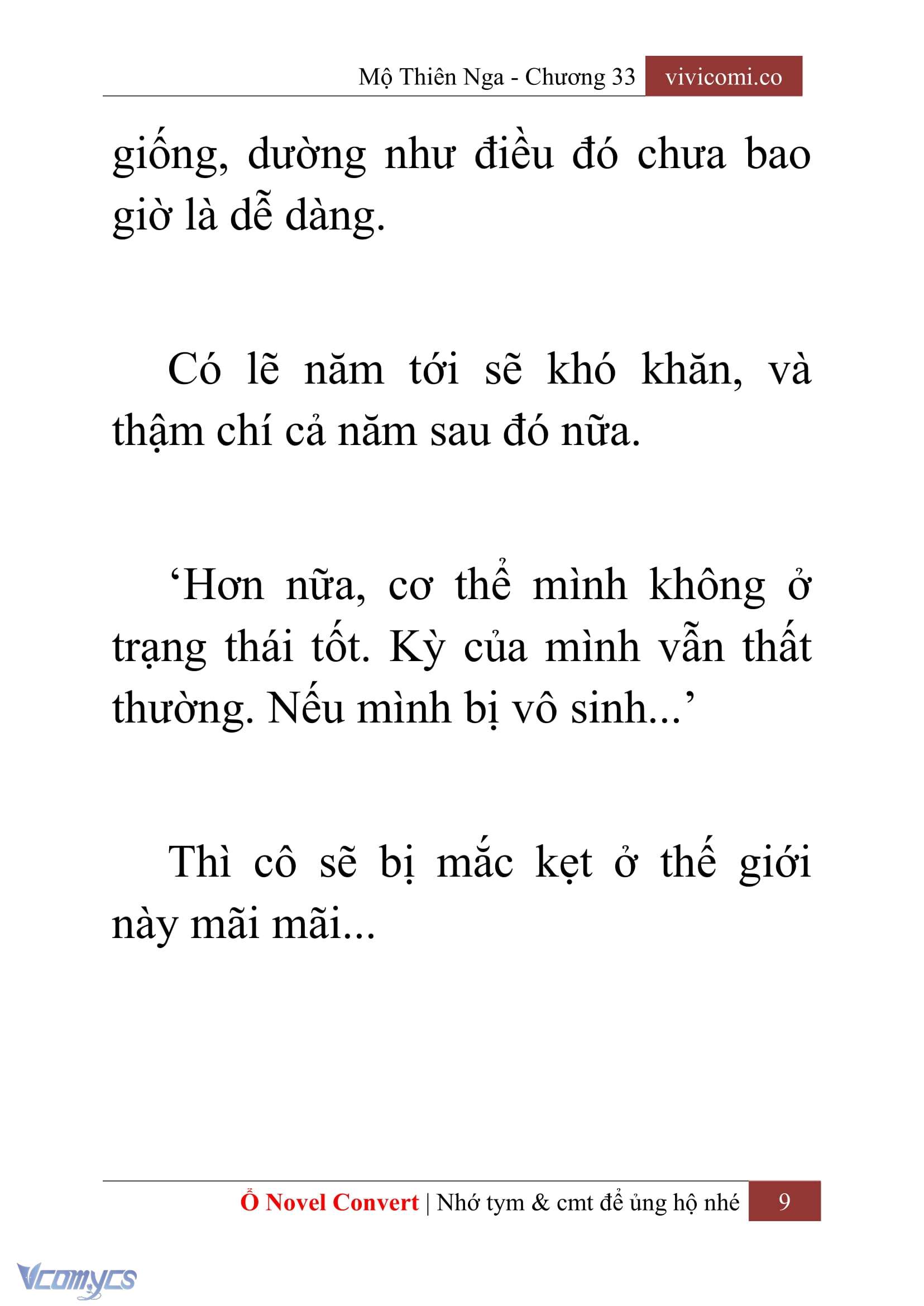 [Novel] Mộ Thiên Nga Chap 33 - Next Chap 34