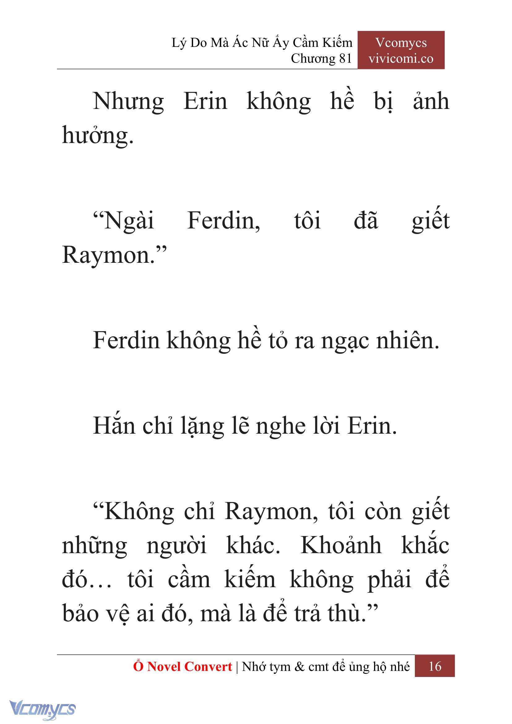 [Novel] Lý Do Mà Ác Nữ Ấy Cầm Kiếm Chap 81 - Next Chap 82