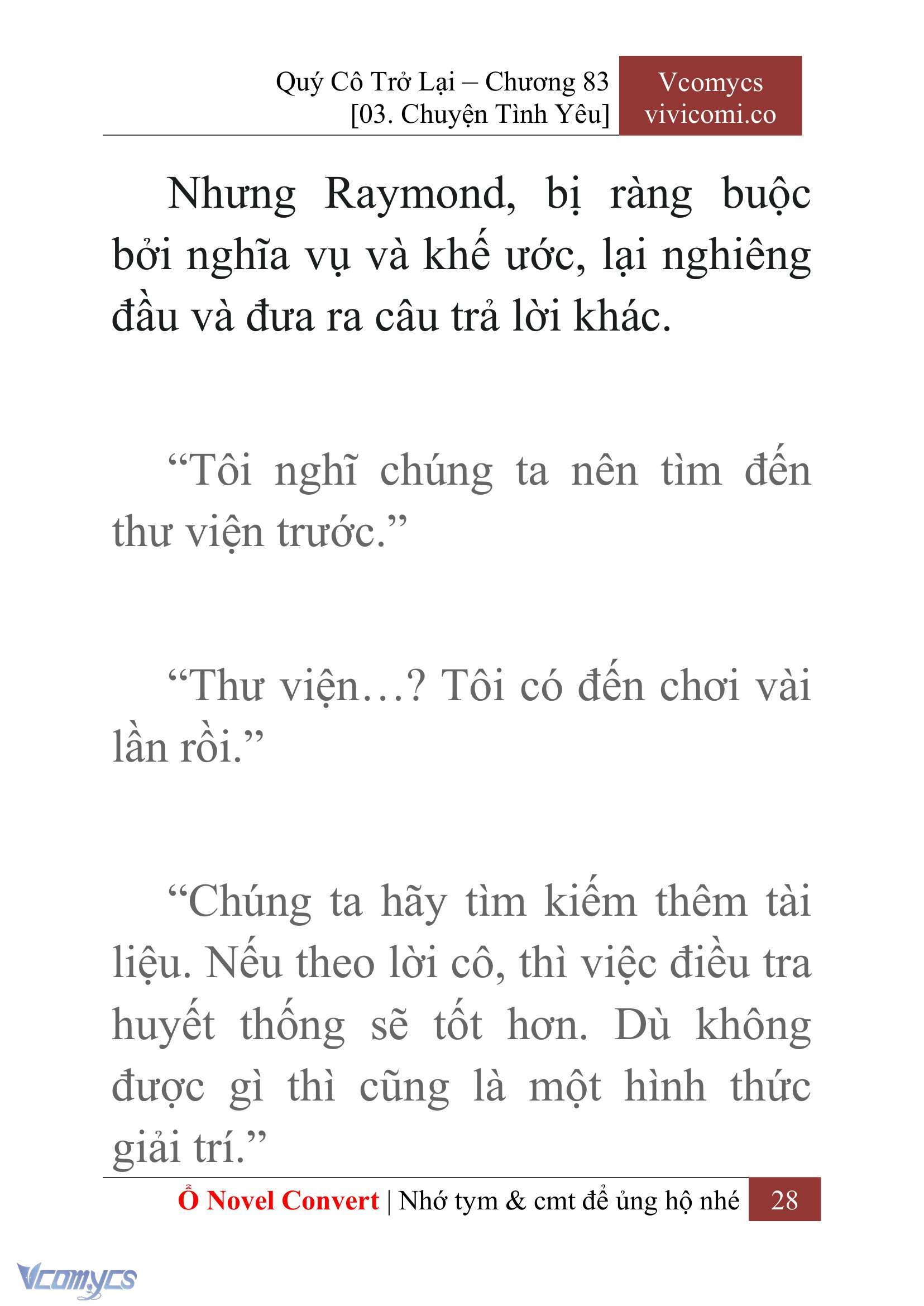 [Novel] Quý Cô Trở Lại Chap 83 - Trang 2