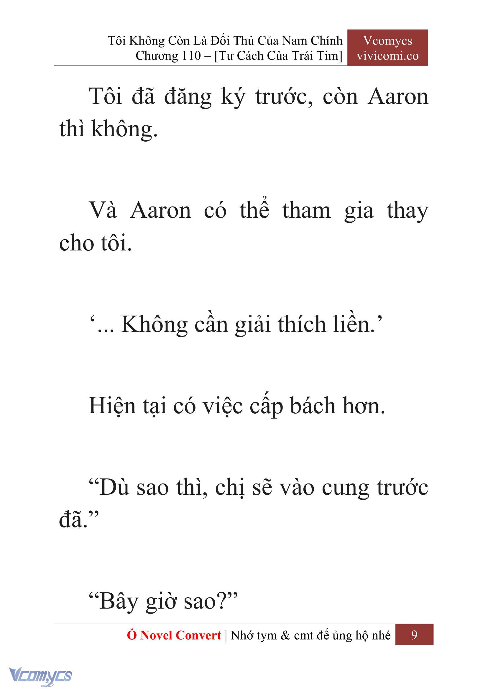 [Novel] Tôi Không Còn Là Đối Thủ Của Nam Chính Chap 110 - Trang 2