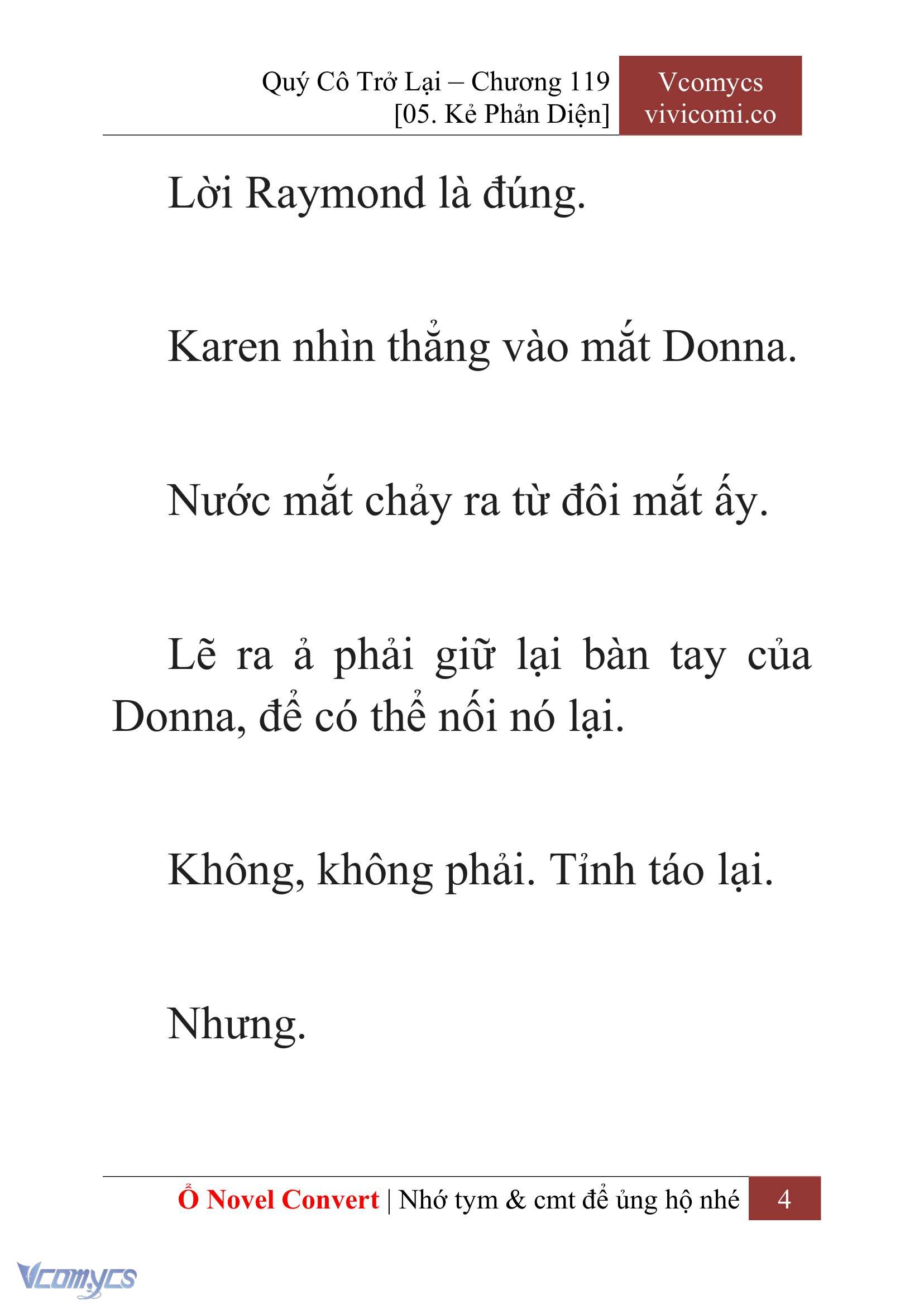 [Novel] Quý Cô Trở Lại Chap 119 - Trang 2