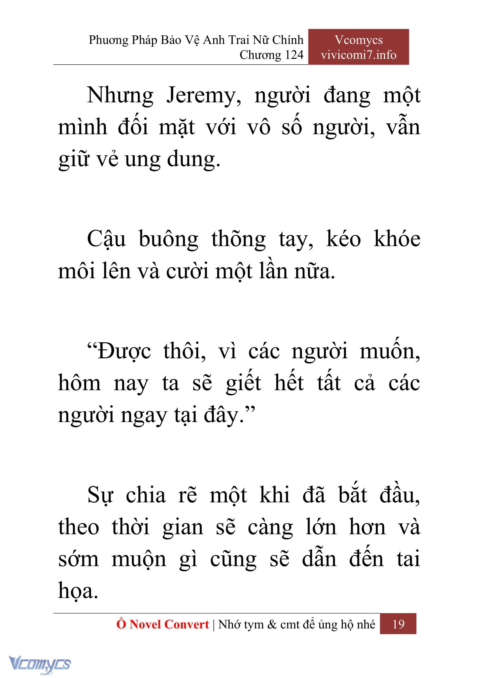 [Novel] Phương Pháp Bảo Vệ Anh Trai Nữ Chính Chap 124 - Trang 2
