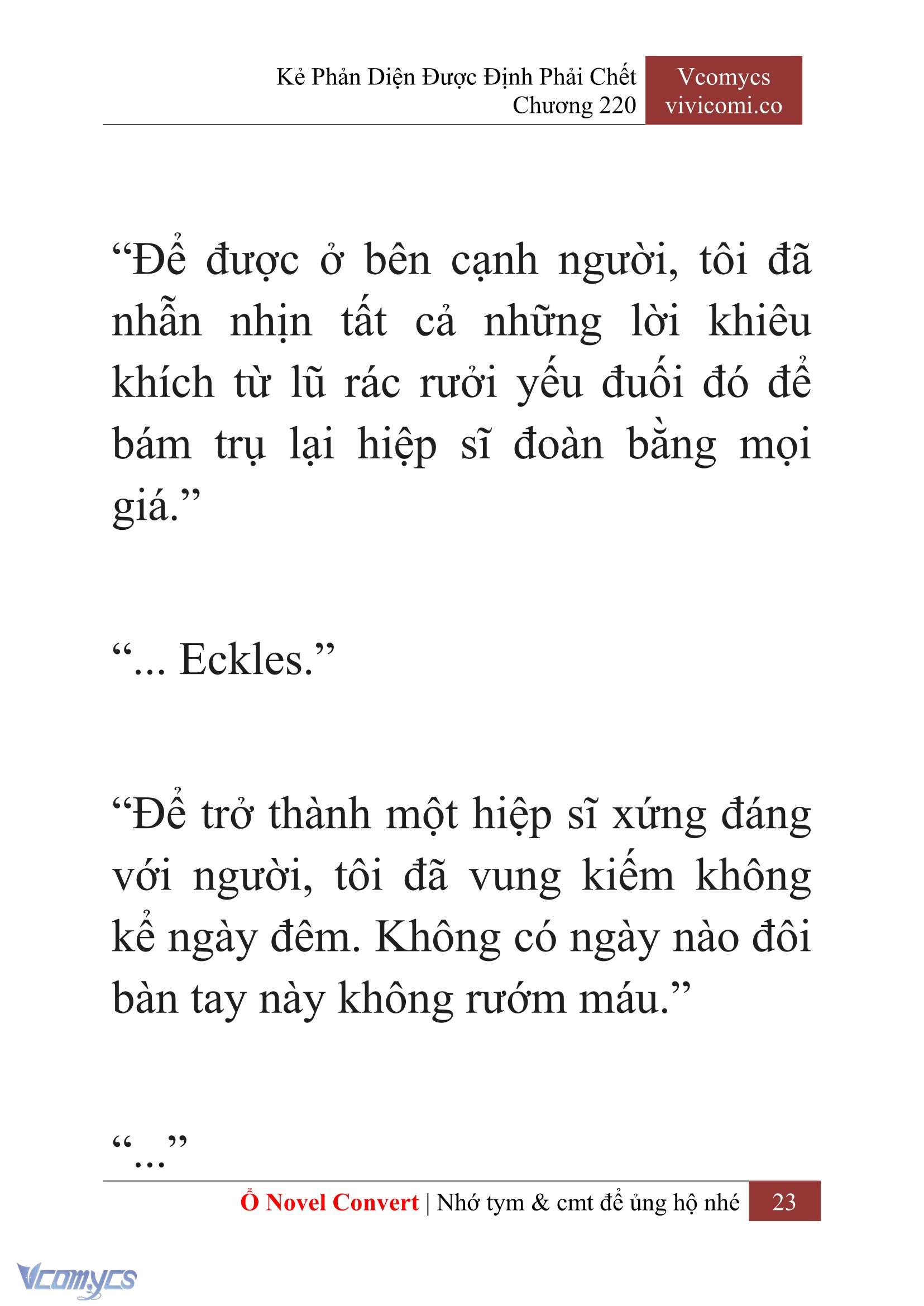 [Novel] Kẻ Phản Diện Được Định Phải Chết Chap 220 - Next Chap 221