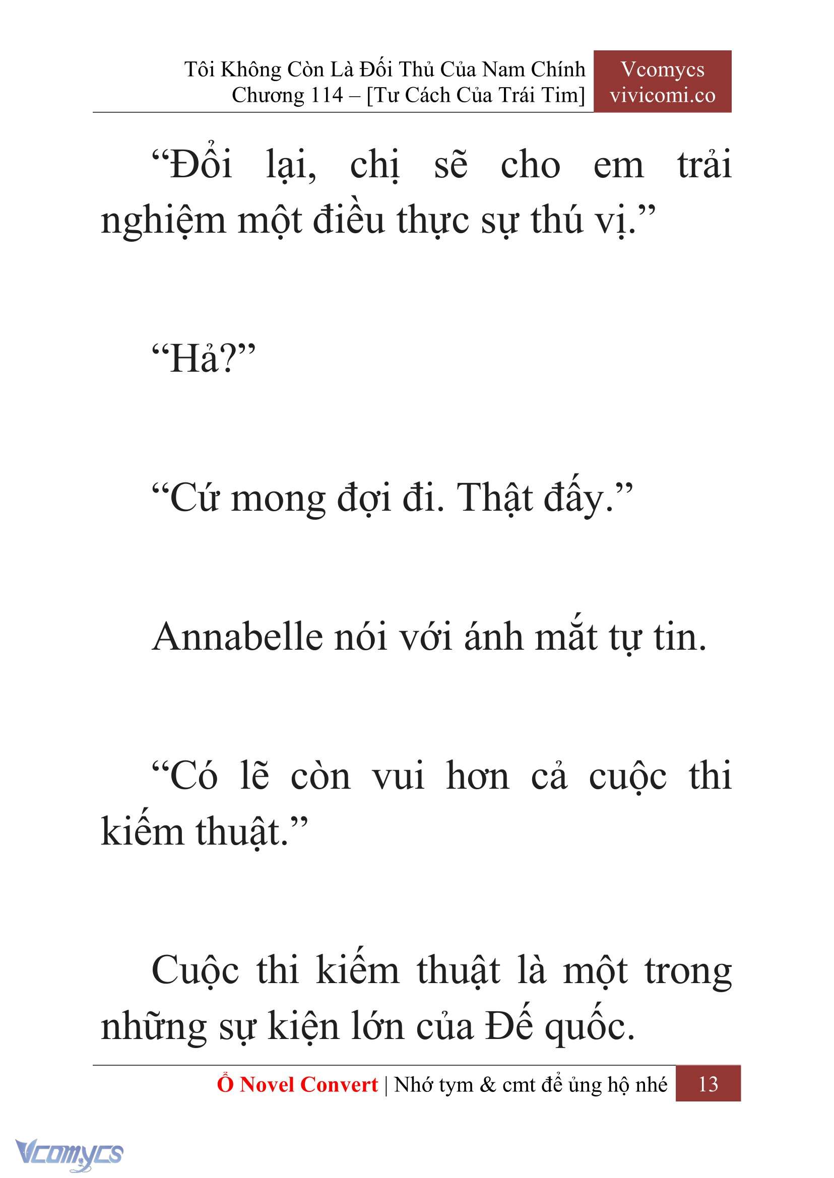 [Novel] Tôi Không Còn Là Đối Thủ Của Nam Chính Chap 114 - Trang 2