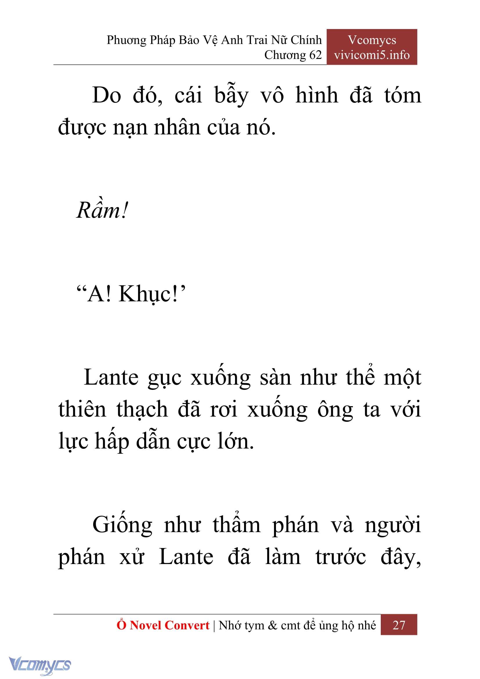 [Novel] Phương Pháp Bảo Vệ Anh Trai Nữ Chính Chap 62 - Trang 2
