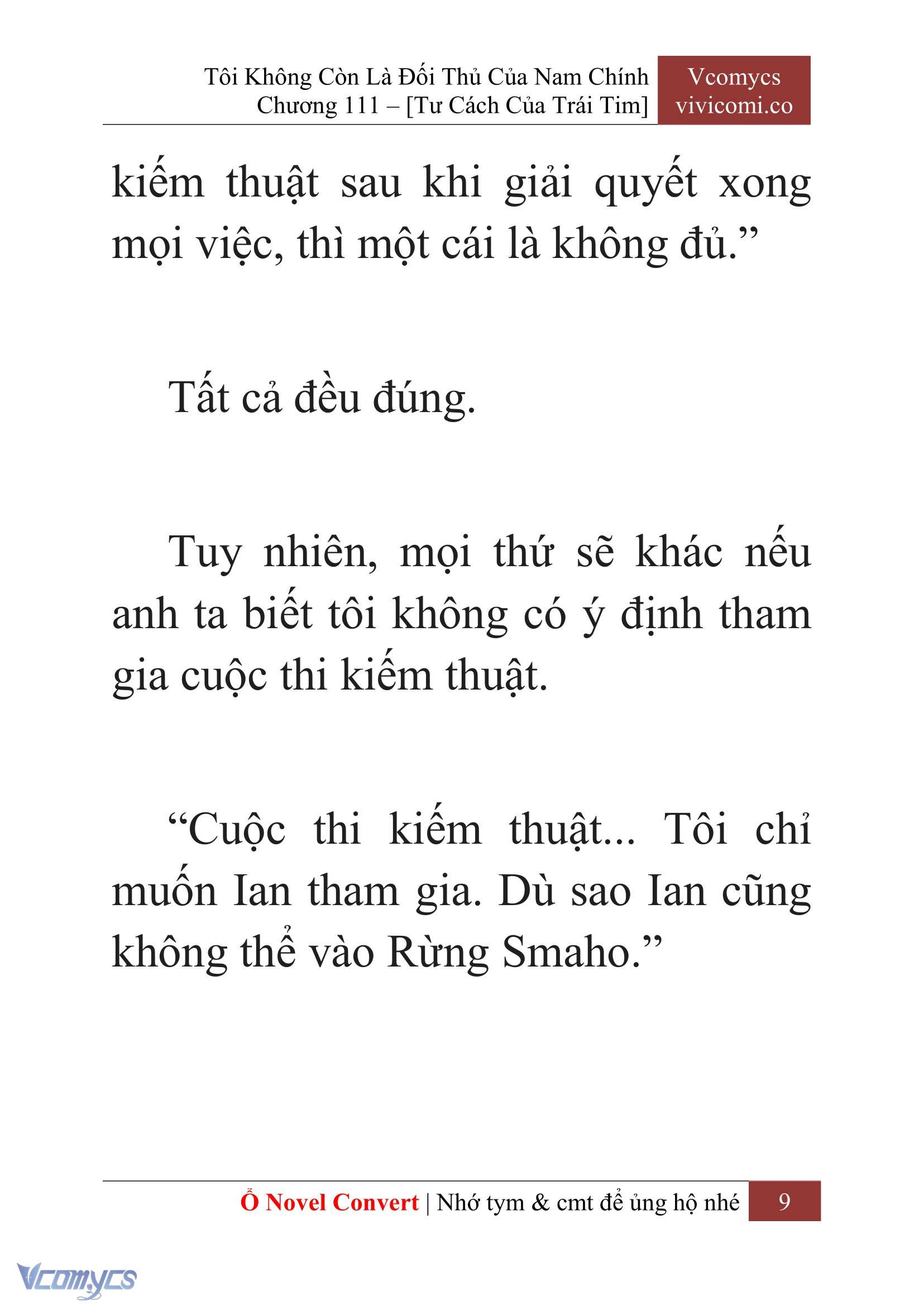[Novel] Tôi Không Còn Là Đối Thủ Của Nam Chính Chap 111 - Trang 2