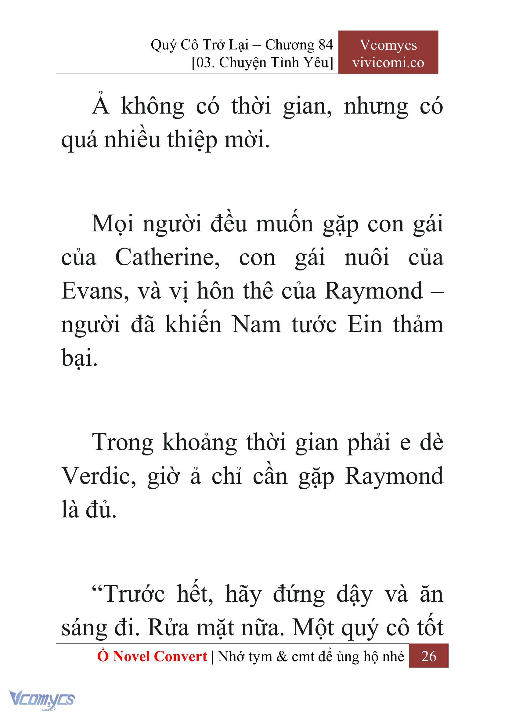 [Novel] Quý Cô Trở Lại Chap 84 - Trang 2