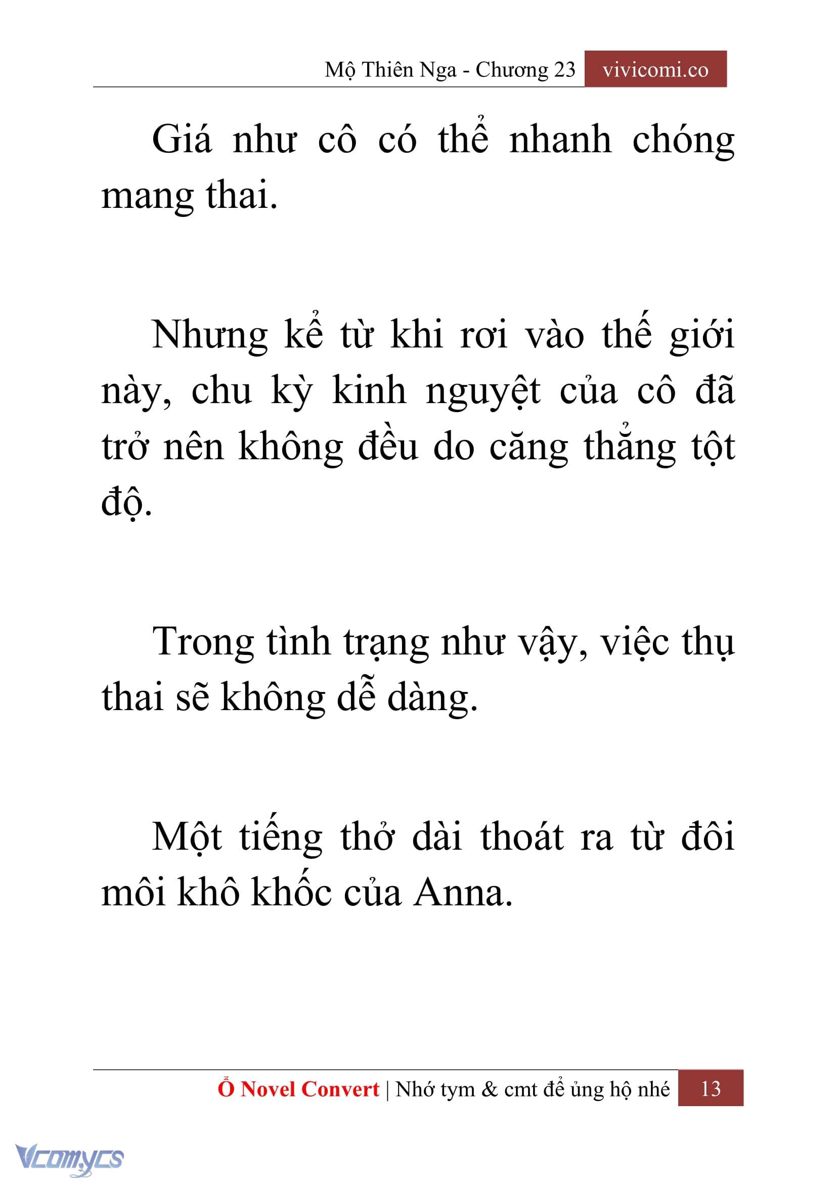 [Novel] Mộ Thiên Nga Chap 23 - Next Chap 24