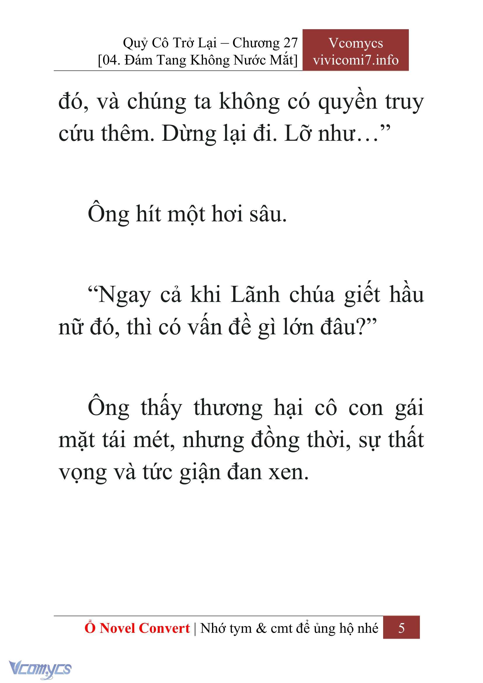 [Novel] Quý Cô Trở Lại Chap 27 - Trang 2