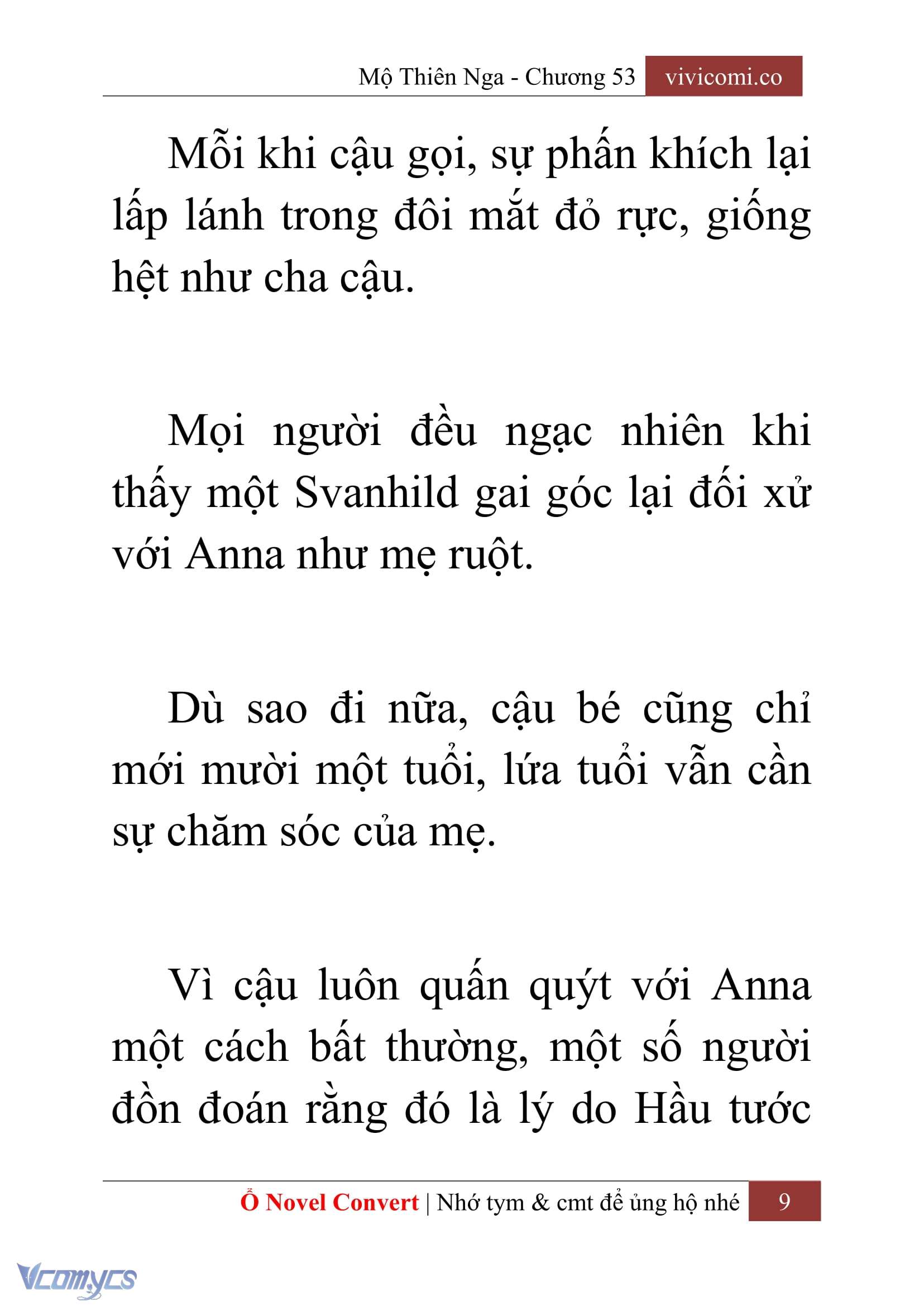 [Novel] Mộ Thiên Nga Chap 53 - Trang 2