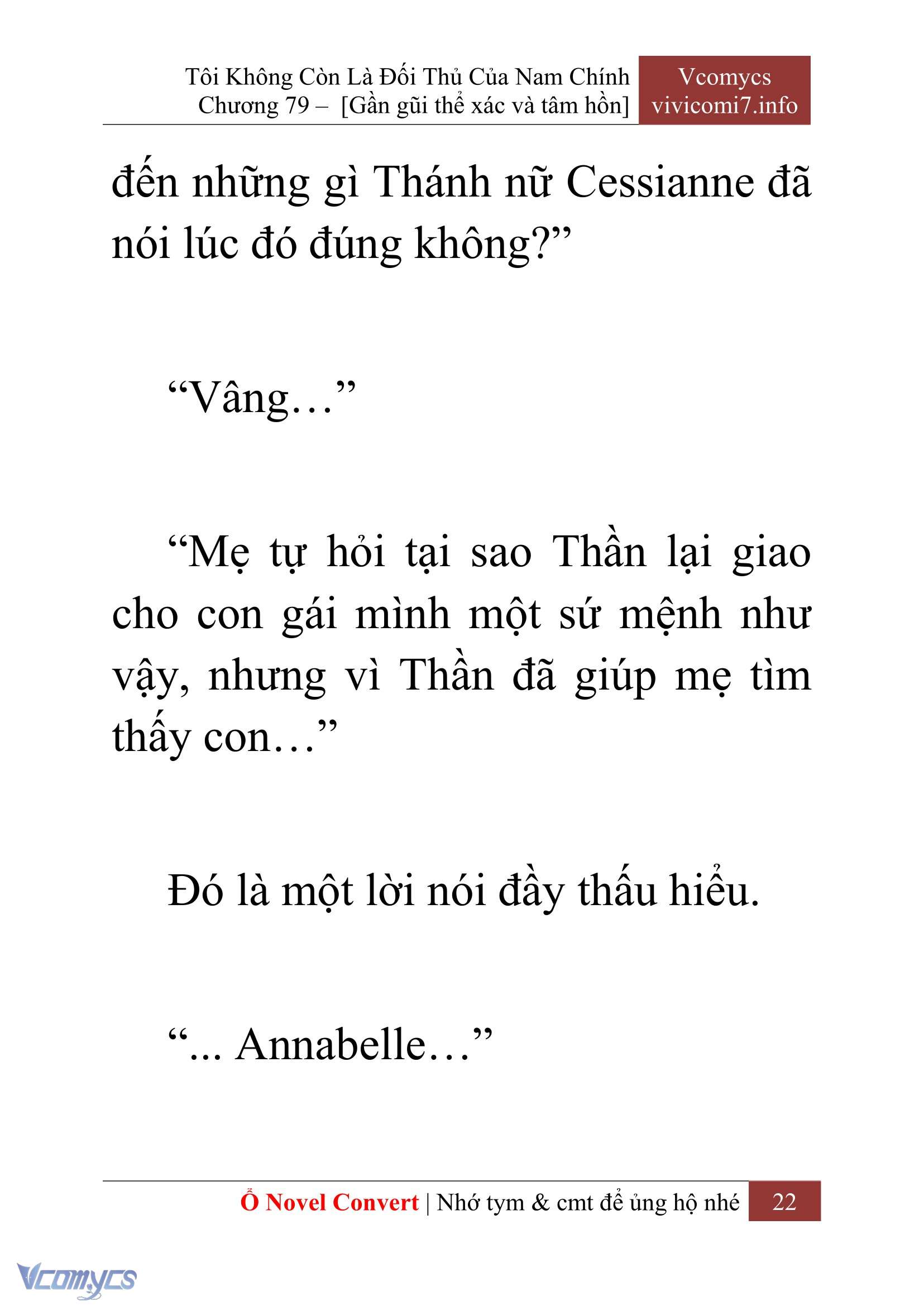 [Novel] Tôi Không Còn Là Đối Thủ Của Nam Chính Chap 79 - Trang 2