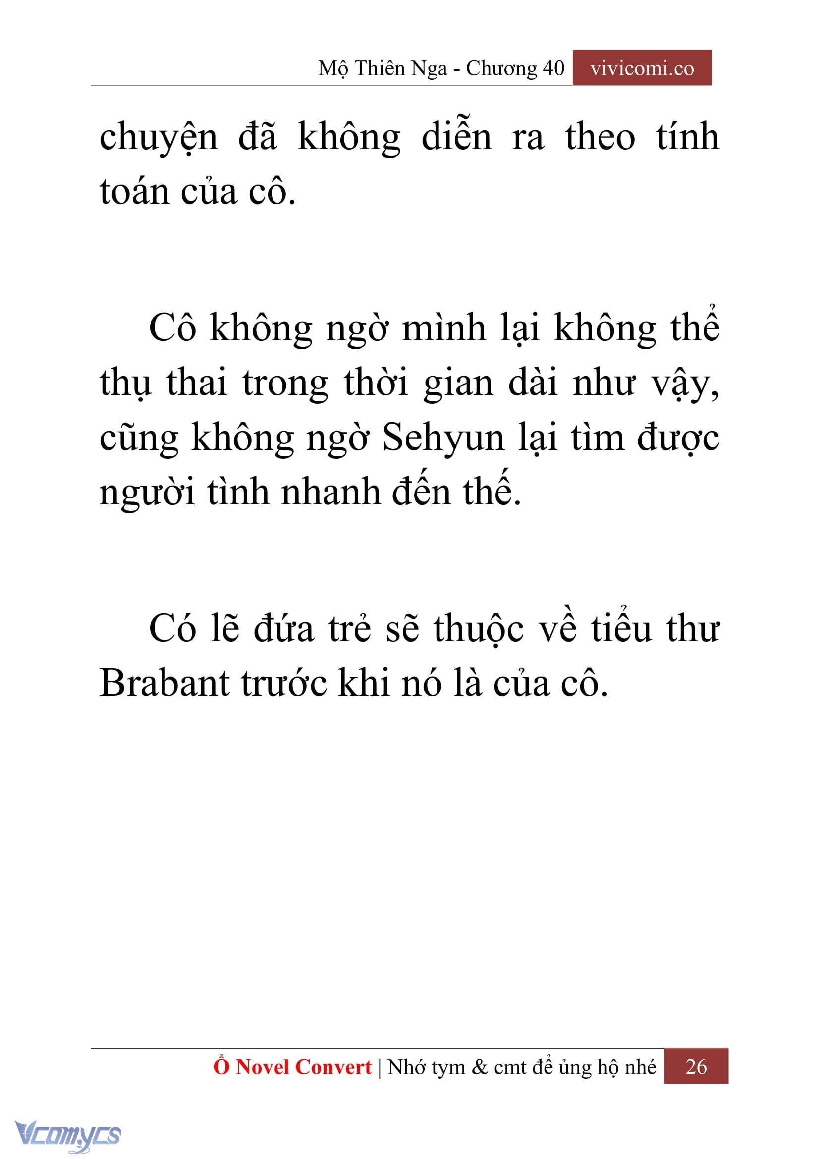 [Novel] Mộ Thiên Nga Chap 40 - Trang 2