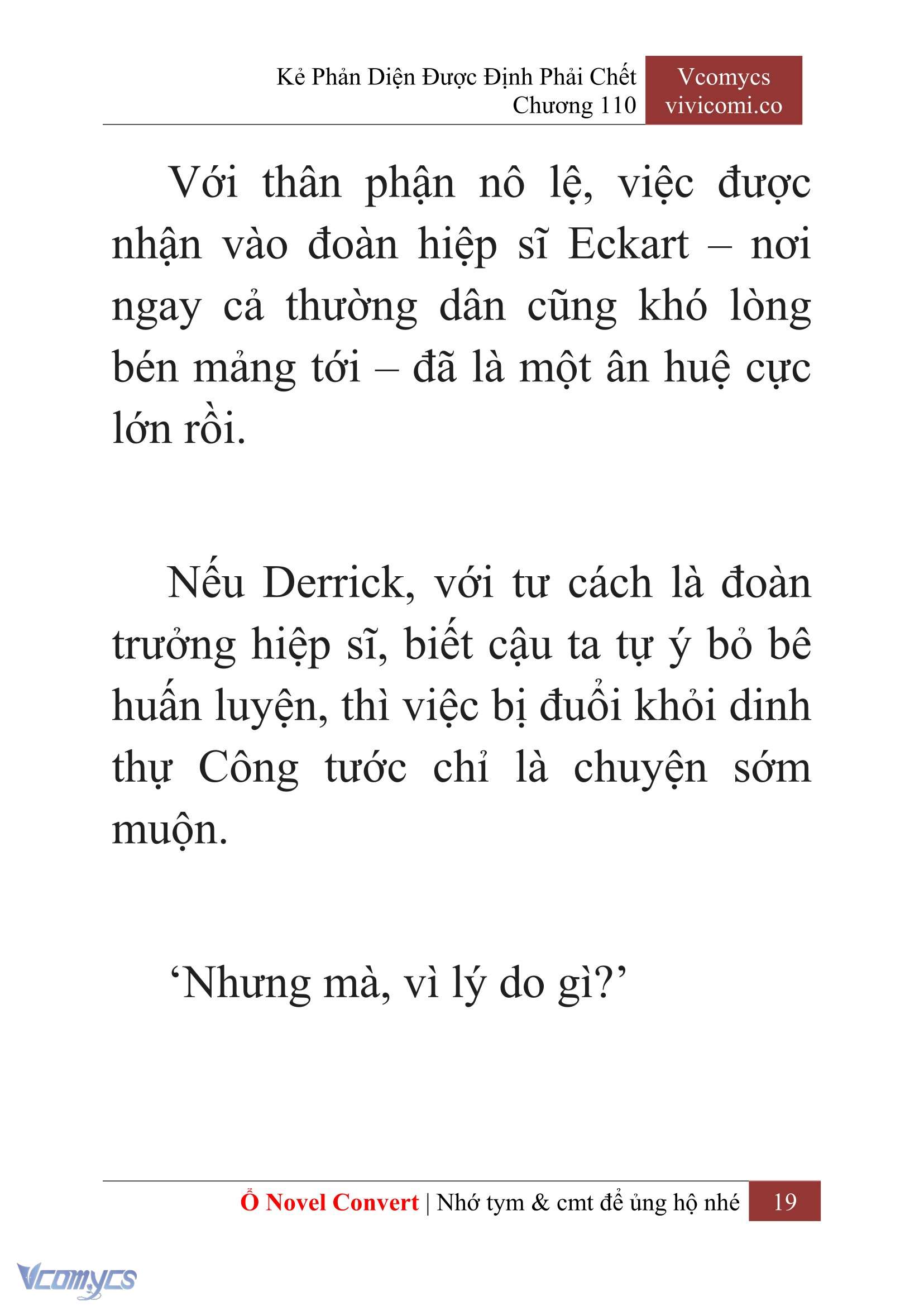 [Novel] Kẻ Phản Diện Được Định Phải Chết Chap 110 - Next Chap 111