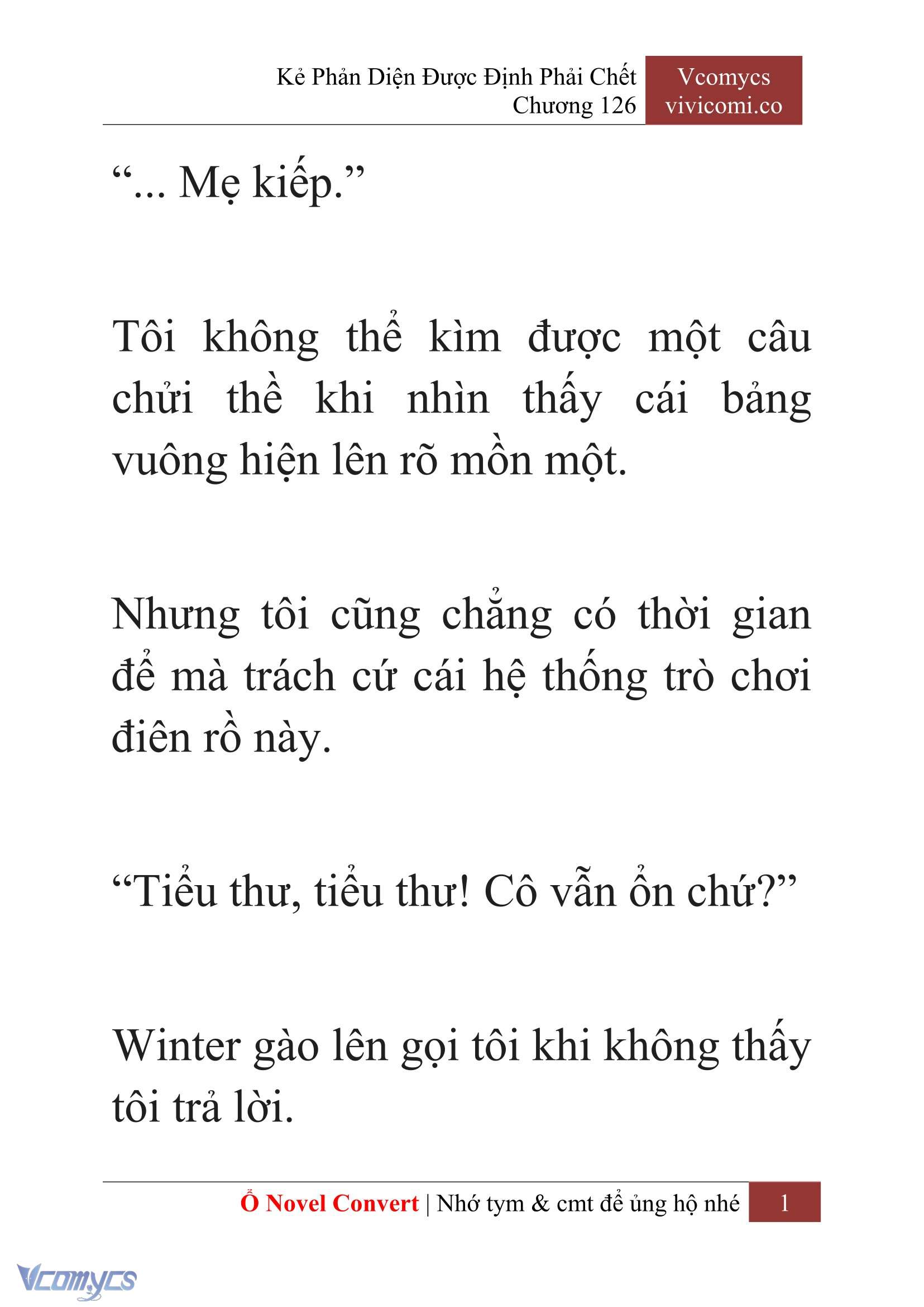 [Novel] Kẻ Phản Diện Được Định Phải Chết Chap 126 - Trang 2