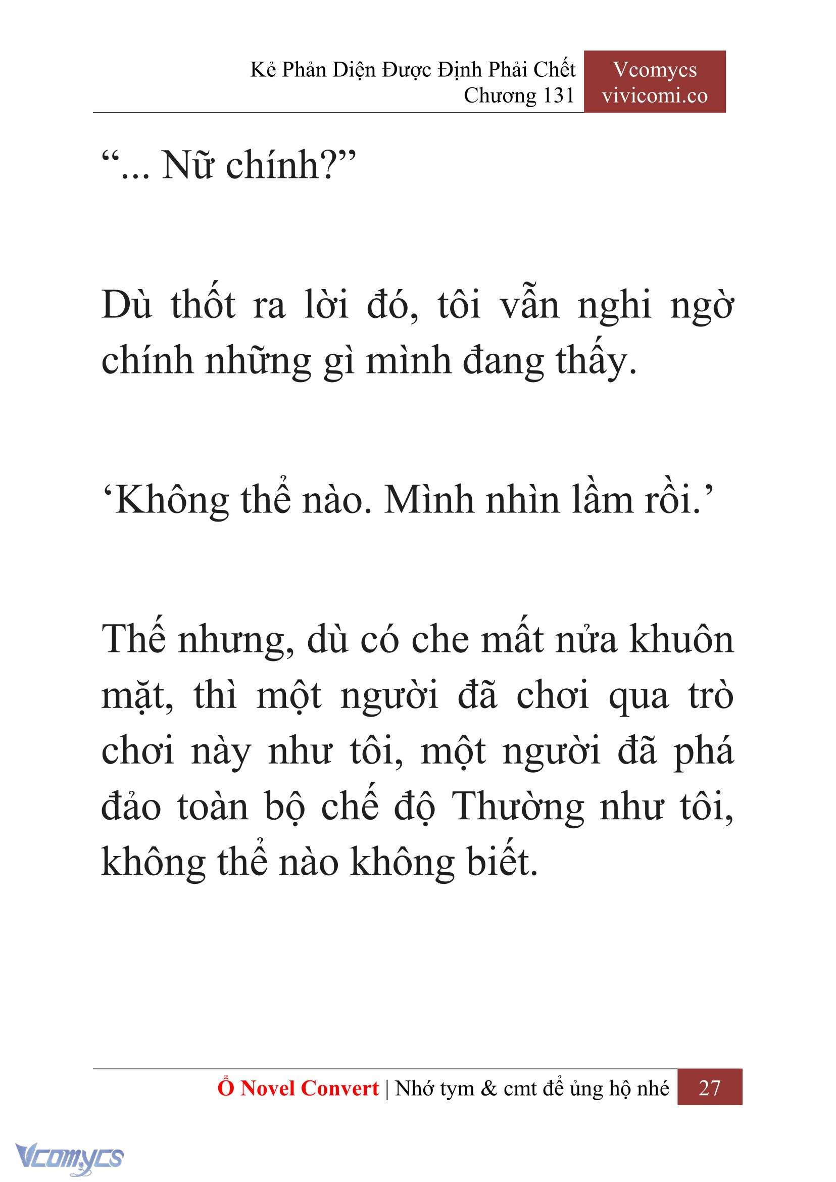 [Novel] Kẻ Phản Diện Được Định Phải Chết Chap 131 - Trang 2