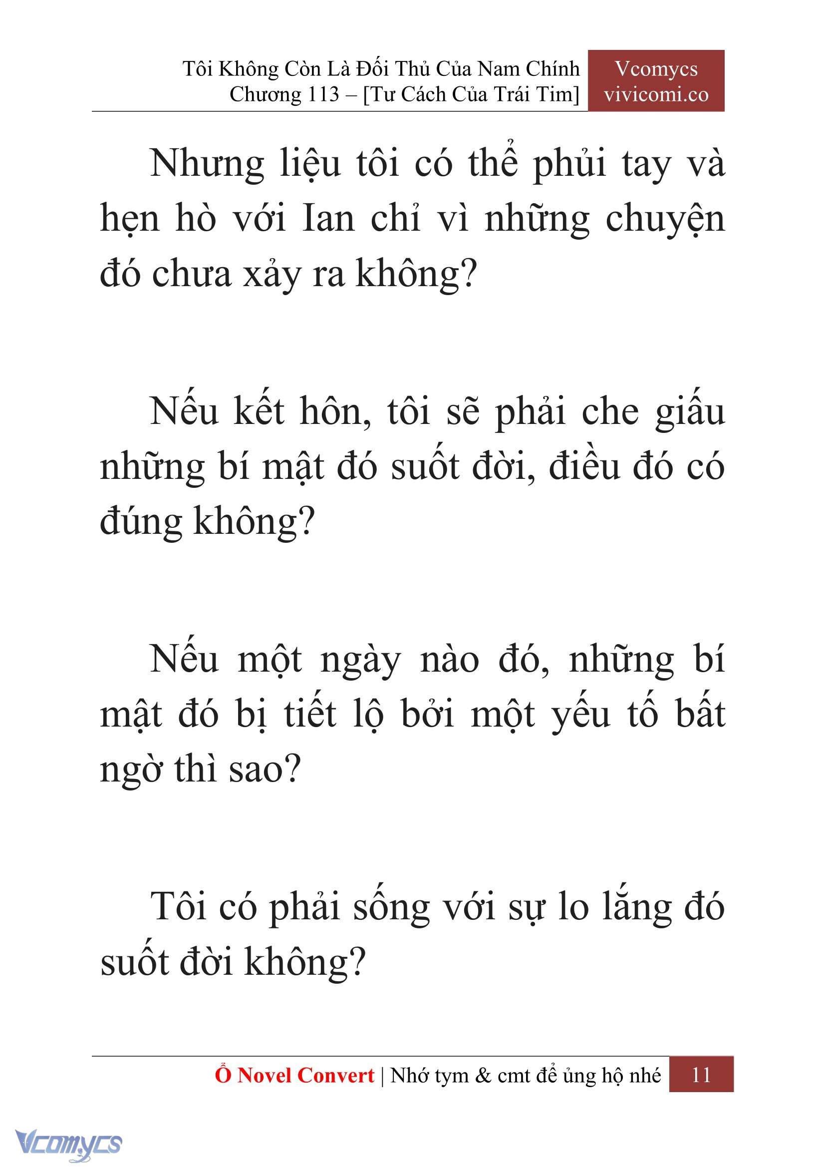 [Novel] Tôi Không Còn Là Đối Thủ Của Nam Chính Chap 113 - Trang 2