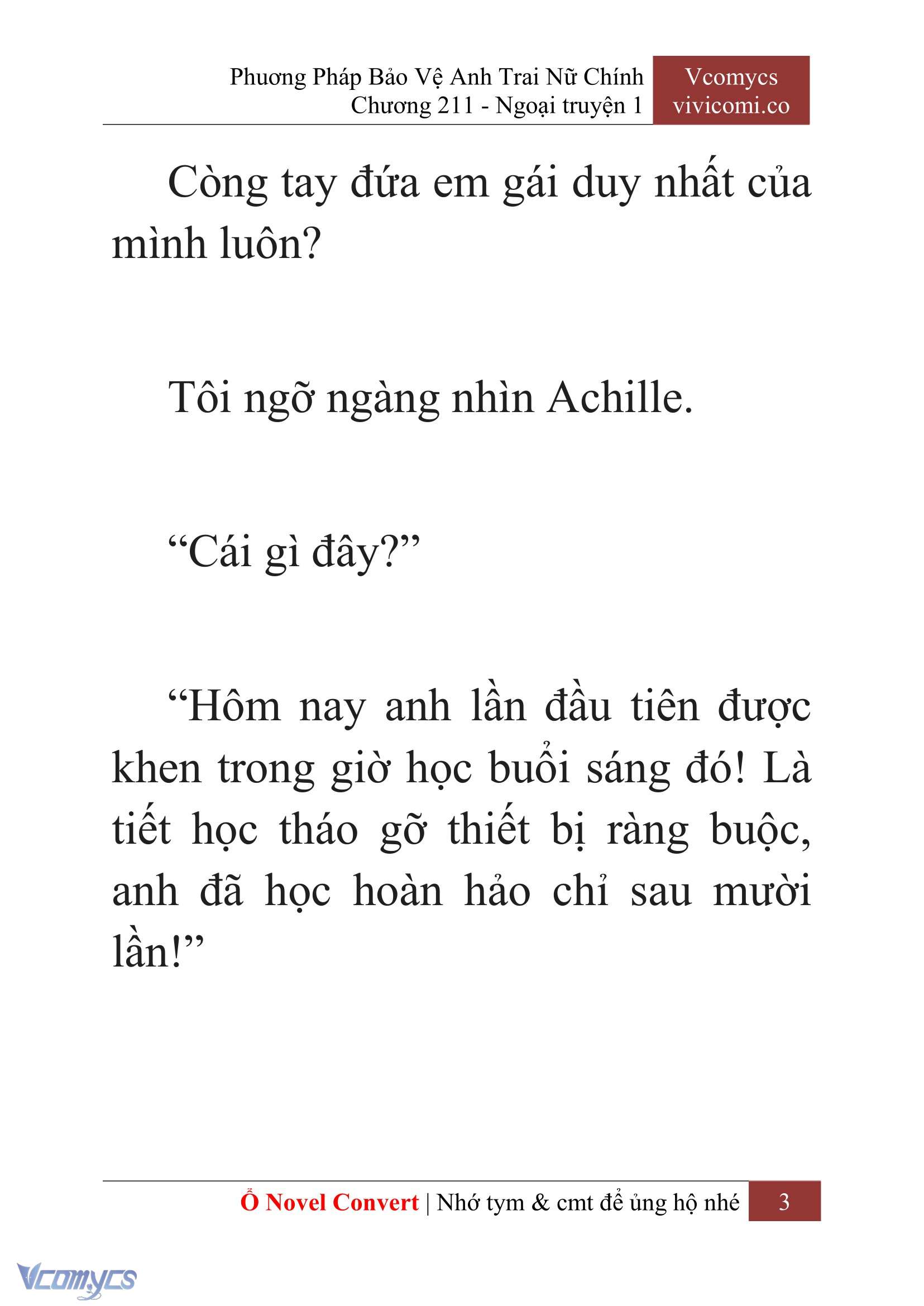 [Novel] Phương Pháp Bảo Vệ Anh Trai Nữ Chính Chap 211 - Trang 2