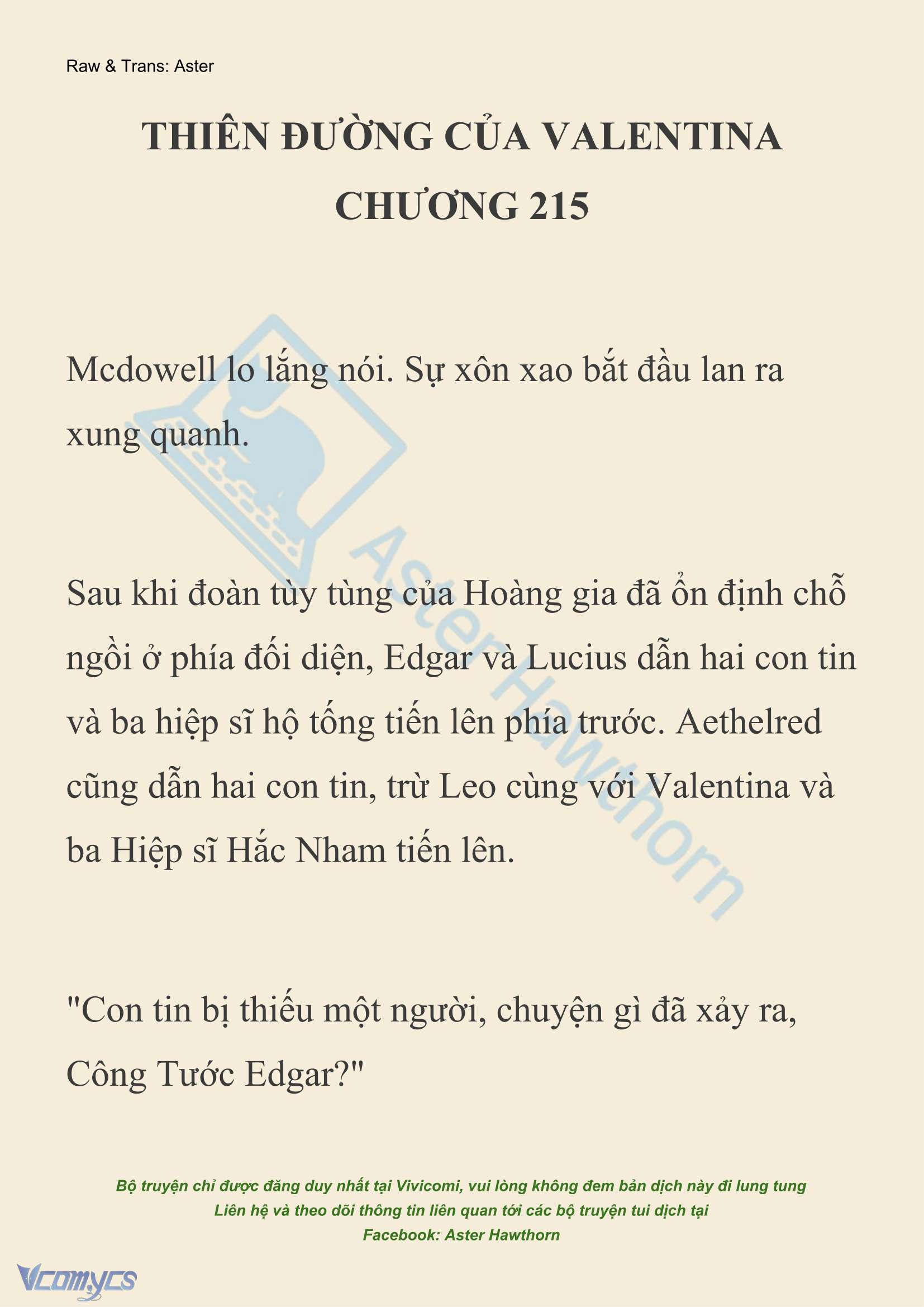 [NOVEL] Thiên Đường Của Valentina Chap 215 - Trang 2