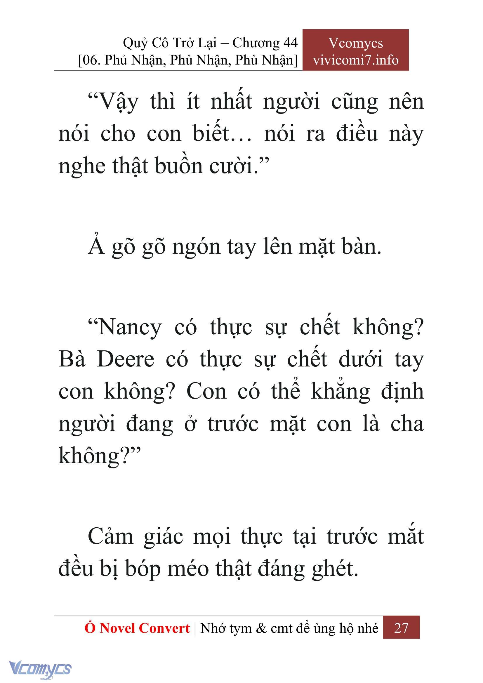 [Novel] Quý Cô Trở Lại Chap 44 - Trang 2