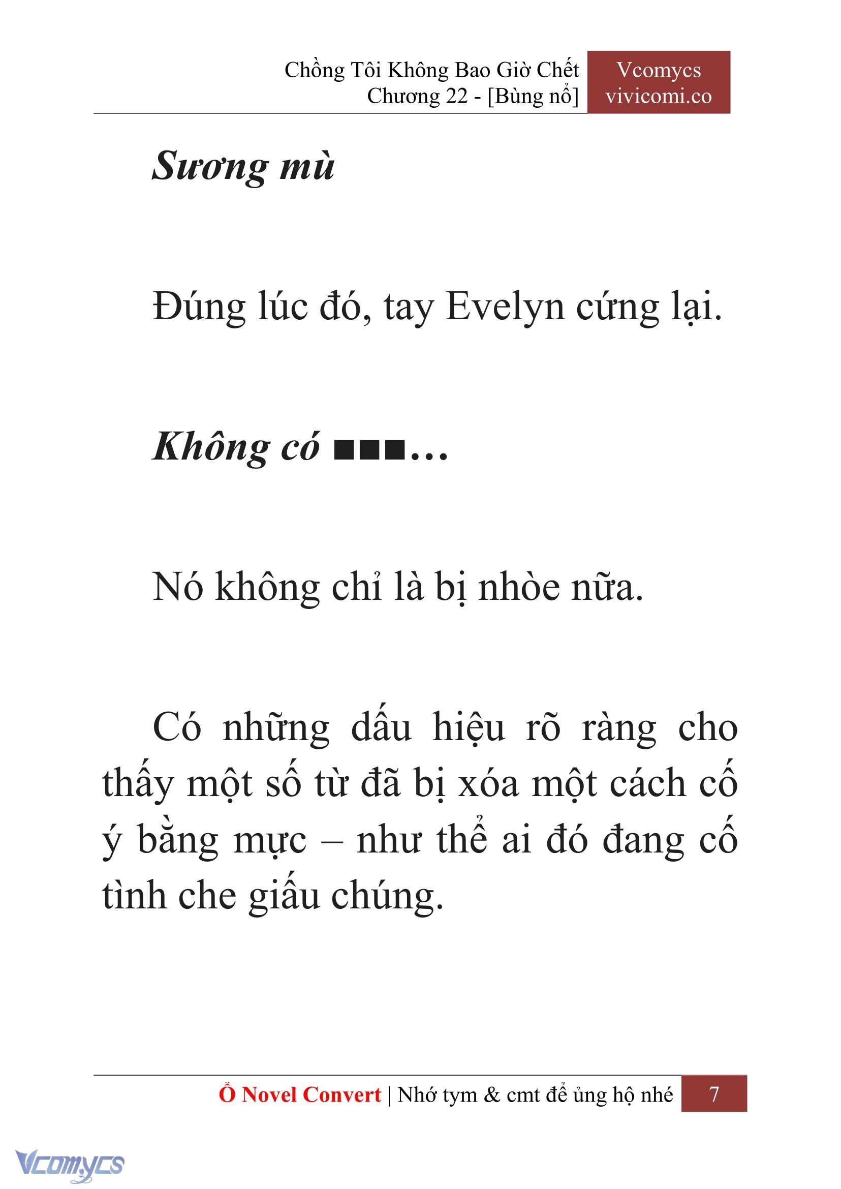 [Novel] Chồng Tôi Không Bao Giờ Chết Chap 22 - Trang 2