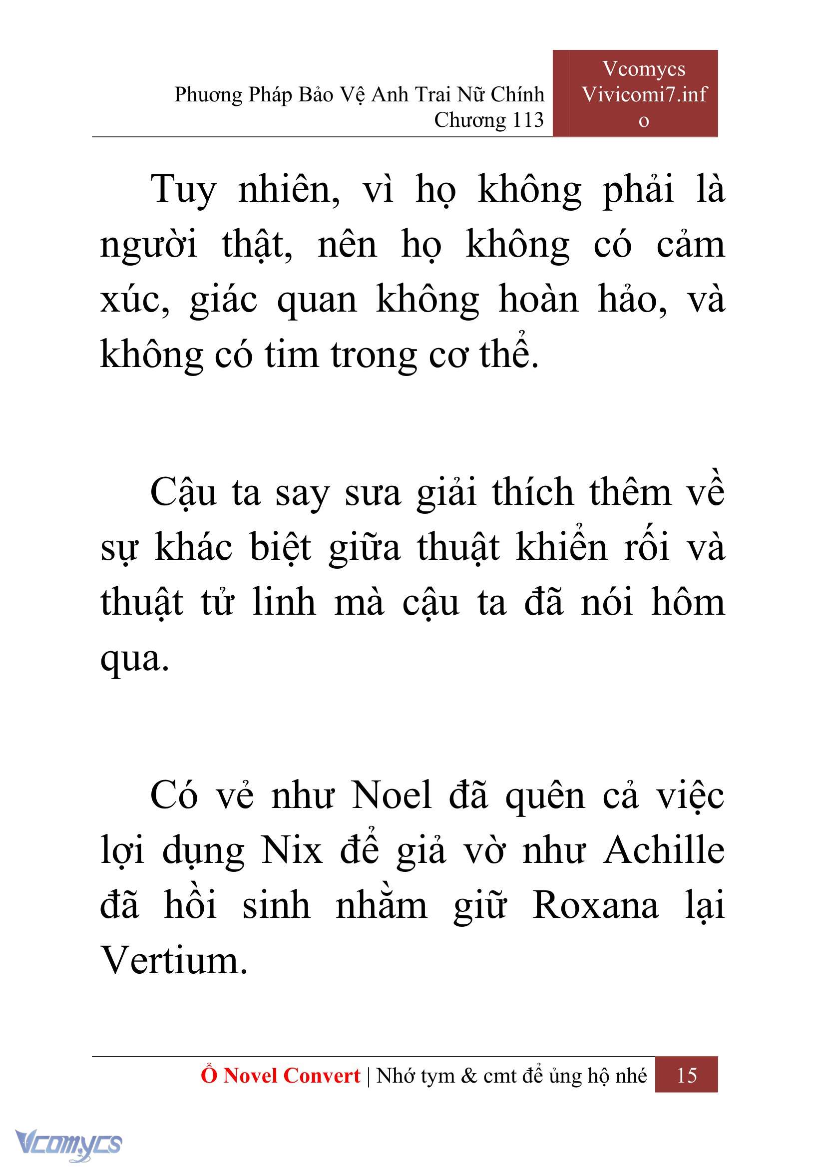 [Novel] Phương Pháp Bảo Vệ Anh Trai Nữ Chính Chap 113 - Next Chap 114