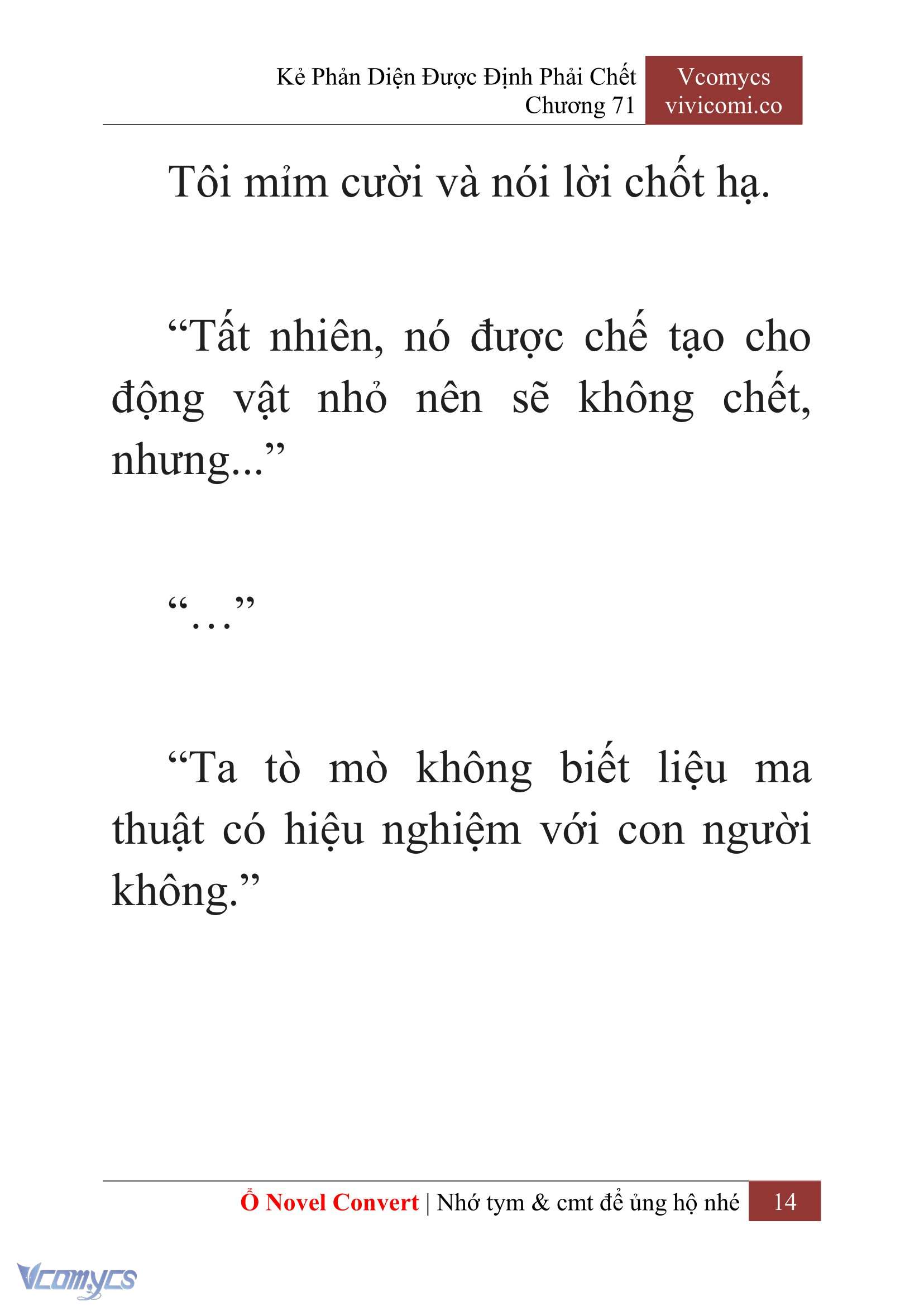 [Novel] Kẻ Phản Diện Được Định Phải Chết Chap 71 - Trang 2