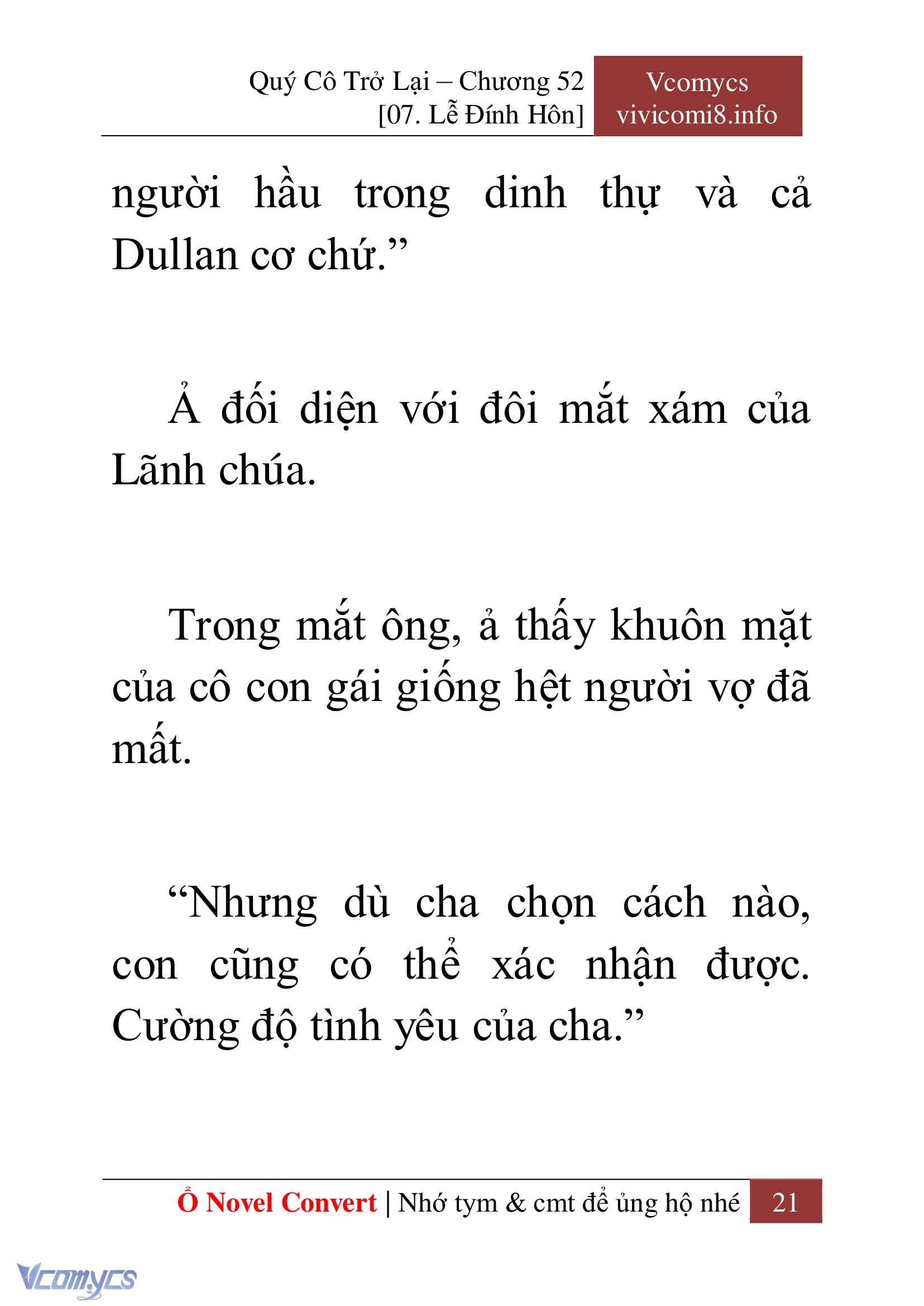 [Novel] Quý Cô Trở Lại Chap 52 - Trang 2