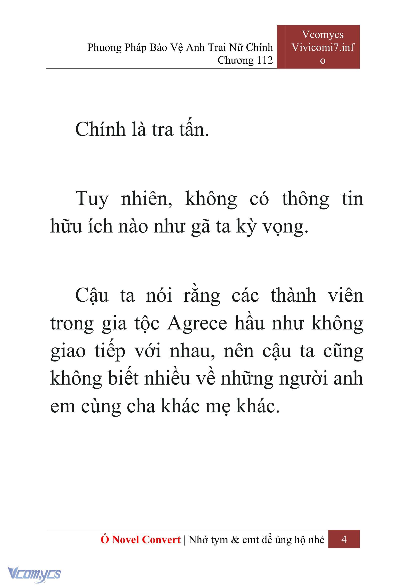 [Novel] Phương Pháp Bảo Vệ Anh Trai Nữ Chính Chap 112 - Trang 2
