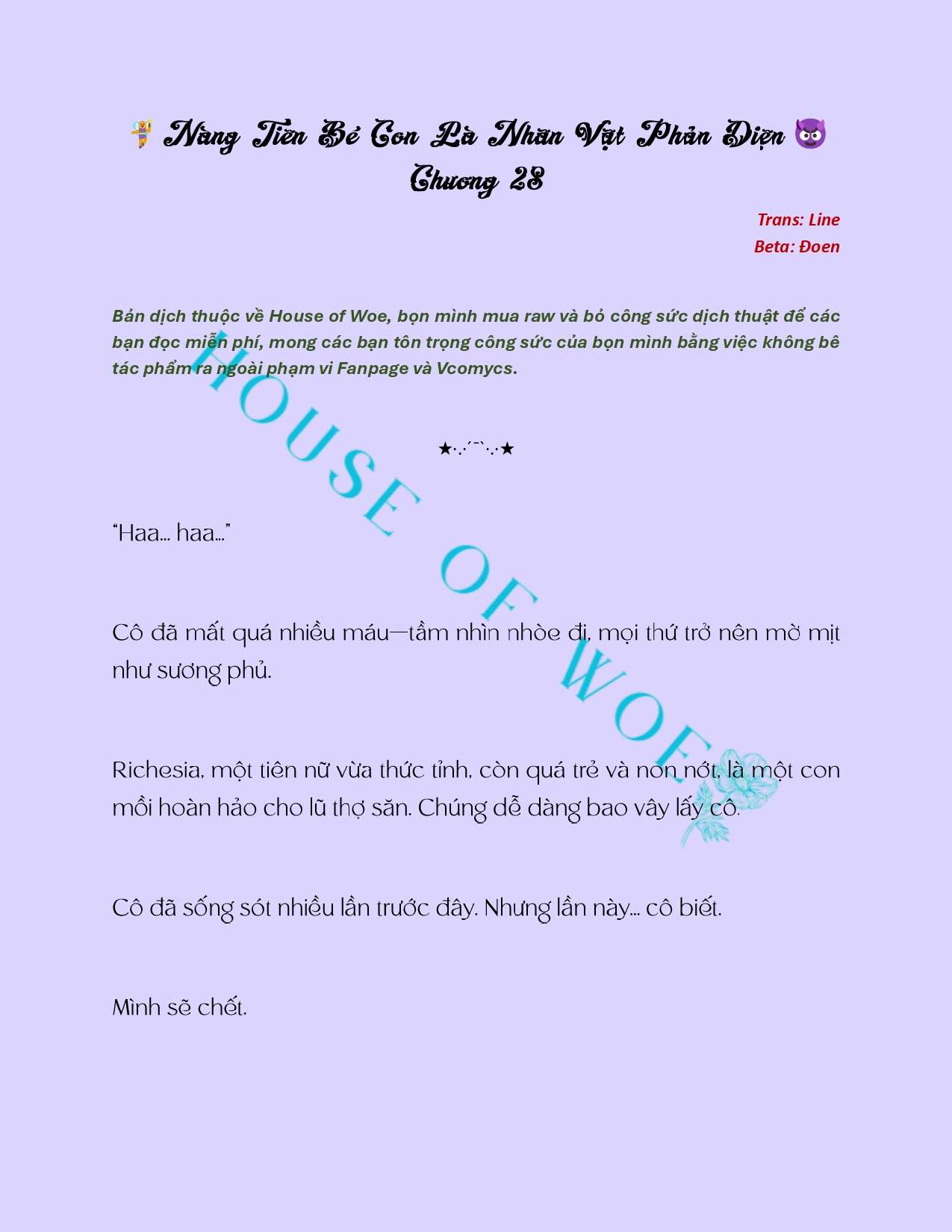 [NOVEL] NÀNG TIÊN BÉ CON LÀ NHÂN VẬT PHẢN DIỆN Chap 28 - Trang 2