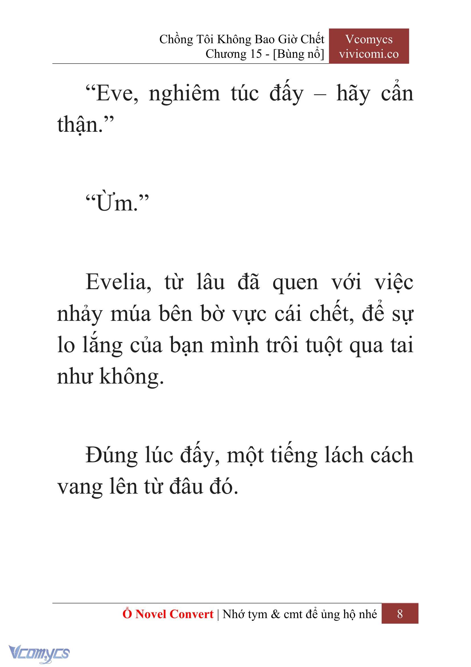 [Novel] Chồng Tôi Không Bao Giờ Chết Chap 15 - Trang 2