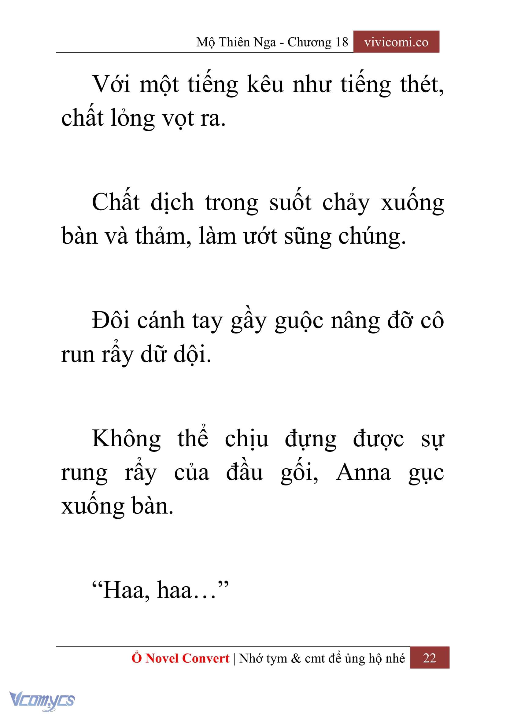 [Novel] Mộ Thiên Nga Chap 18 - Trang 2