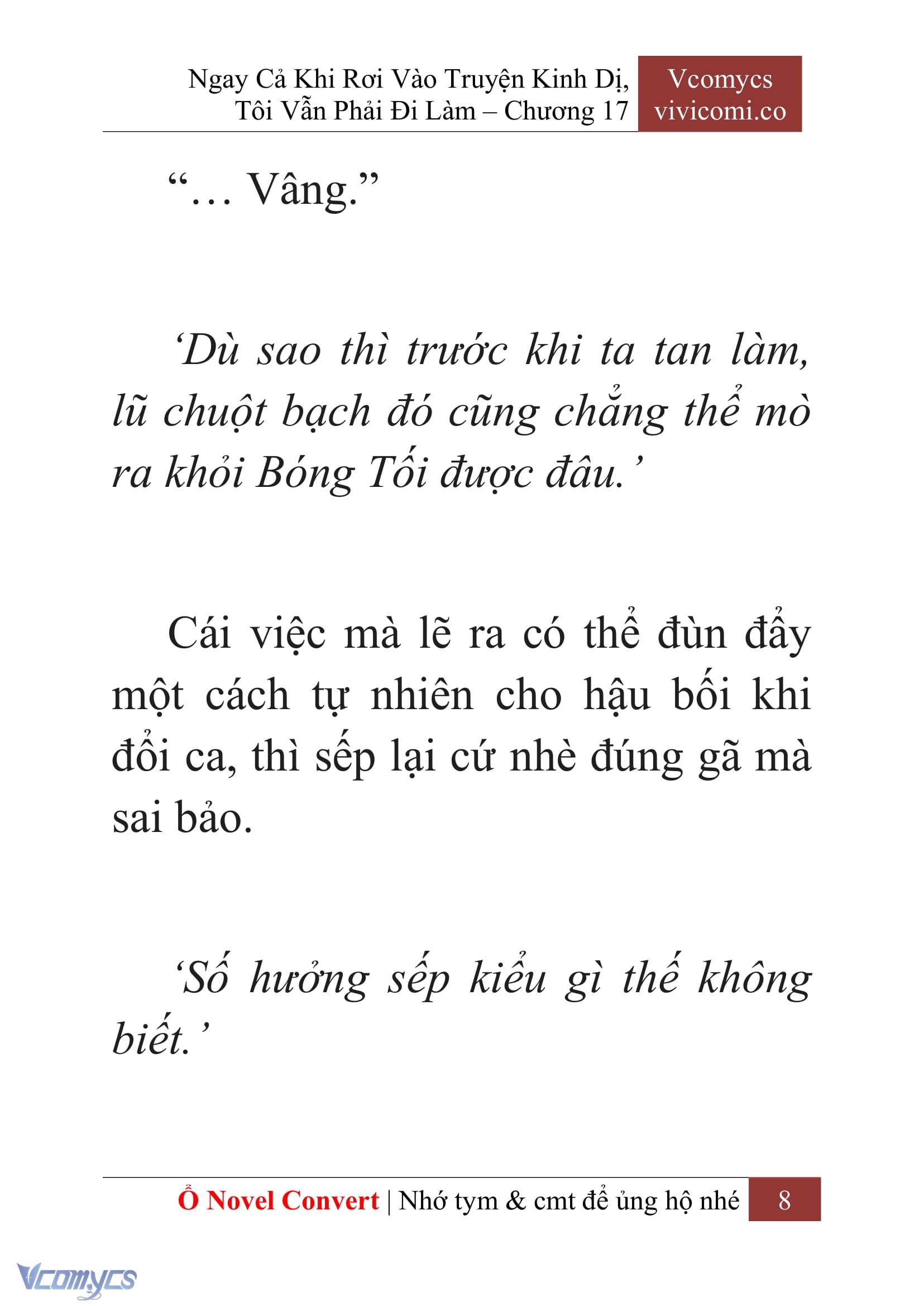 [Novel] Ngay Cả Khi Rơi Vào Truyện Kinh Dị, Tôi Vẫn Phải Đi Làm Chap 17 - Trang 2