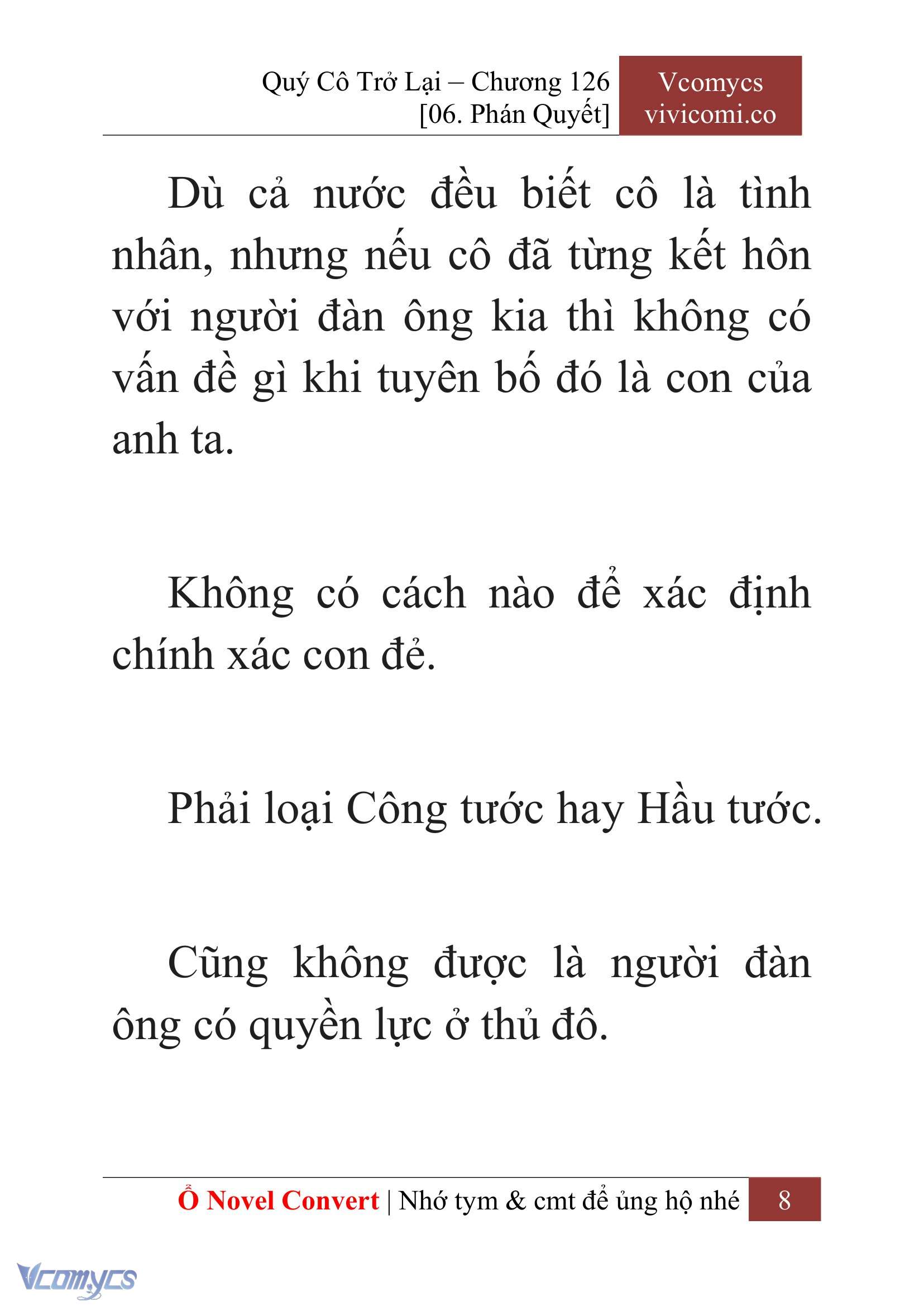 [Novel] Quý Cô Trở Lại Chap 126 - Trang 2