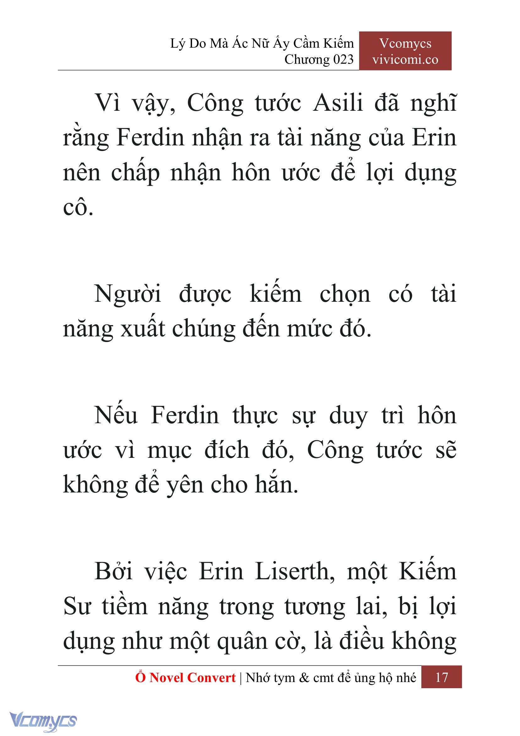 [Novel] Lý Do Mà Ác Nữ Ấy Cầm Kiếm Chap 23 - Trang 2