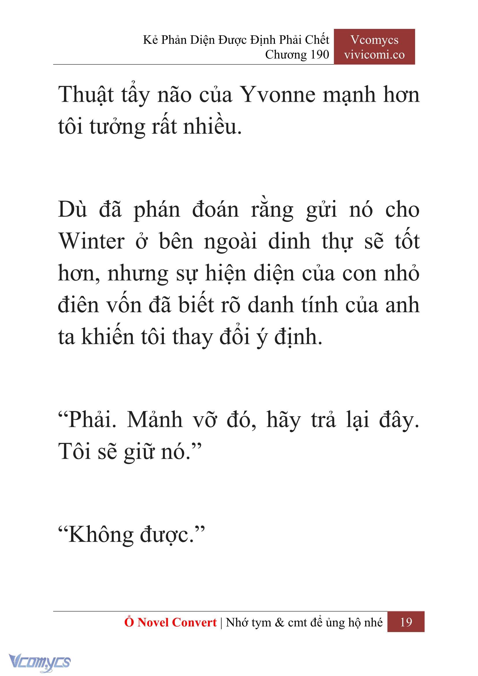 [Novel] Kẻ Phản Diện Được Định Phải Chết Chap 190 - Trang 2