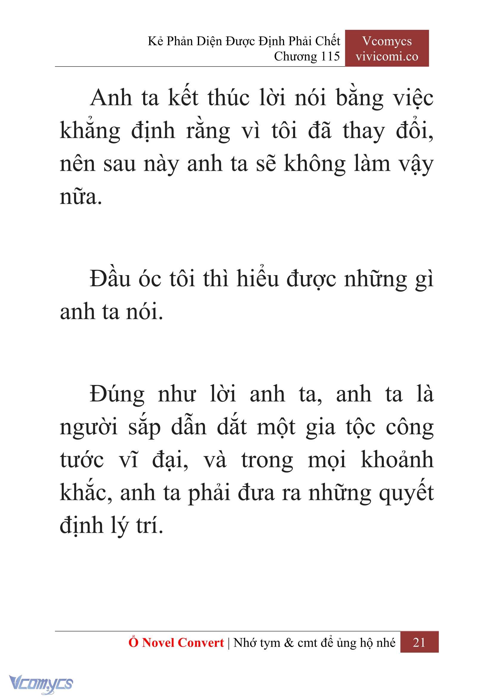 [Novel] Kẻ Phản Diện Được Định Phải Chết Chap 115 - Trang 2