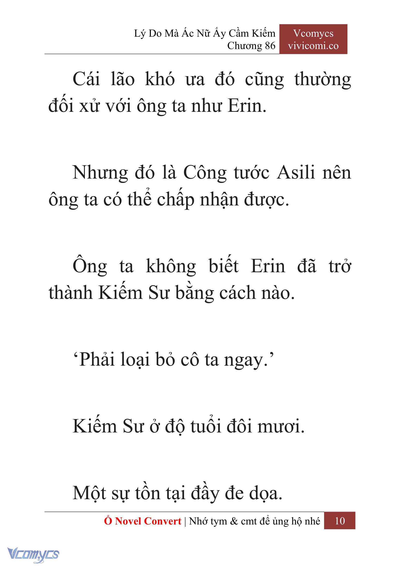 [Novel] Lý Do Mà Ác Nữ Ấy Cầm Kiếm Chap 86 - Next Chap 87