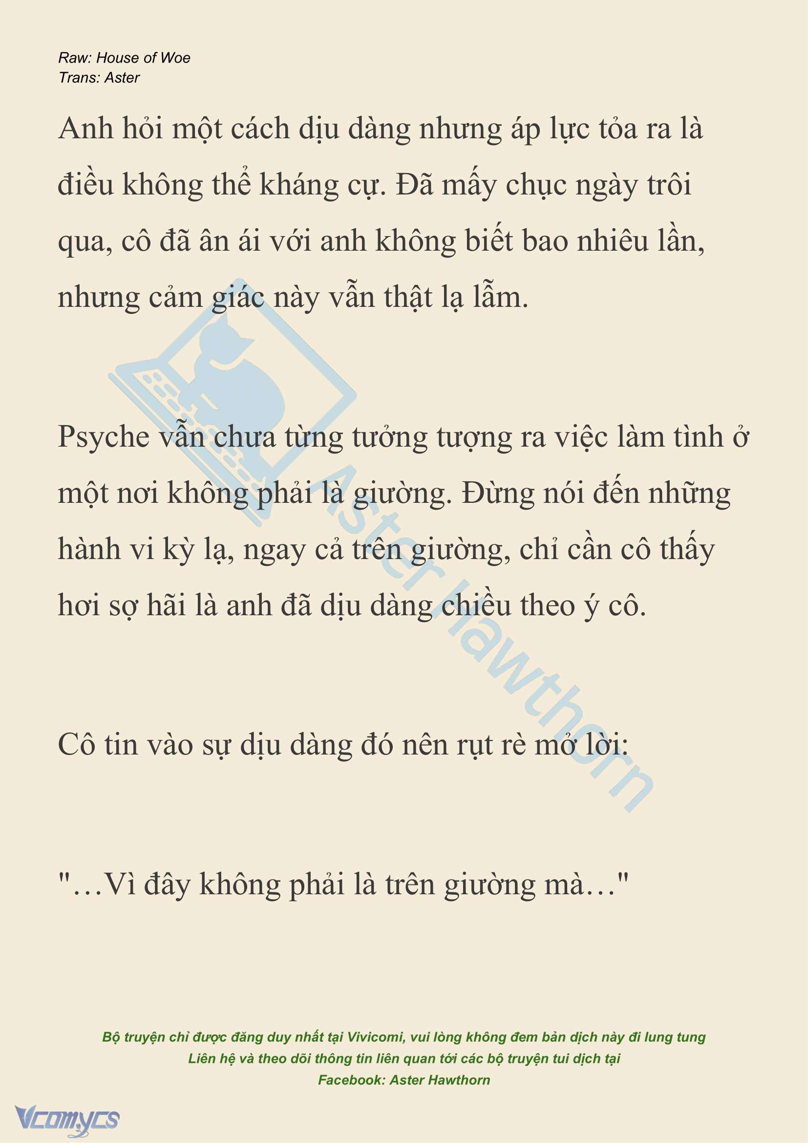 [NOVEL] Dành Cho Các Nữ Thần: Dành cho Psyche Chap 22 - Trang 2