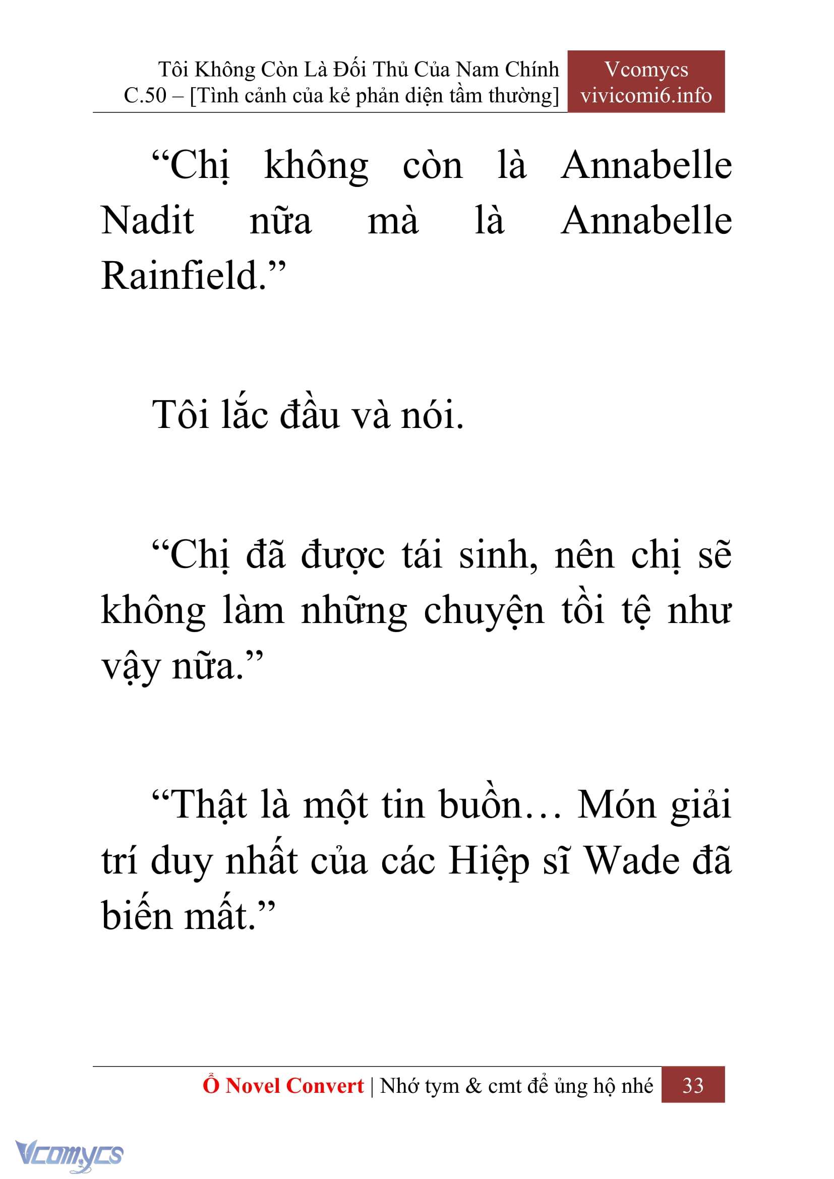 [Novel] Tôi Không Còn Là Đối Thủ Của Nam Chính Chap 50 - Trang 2