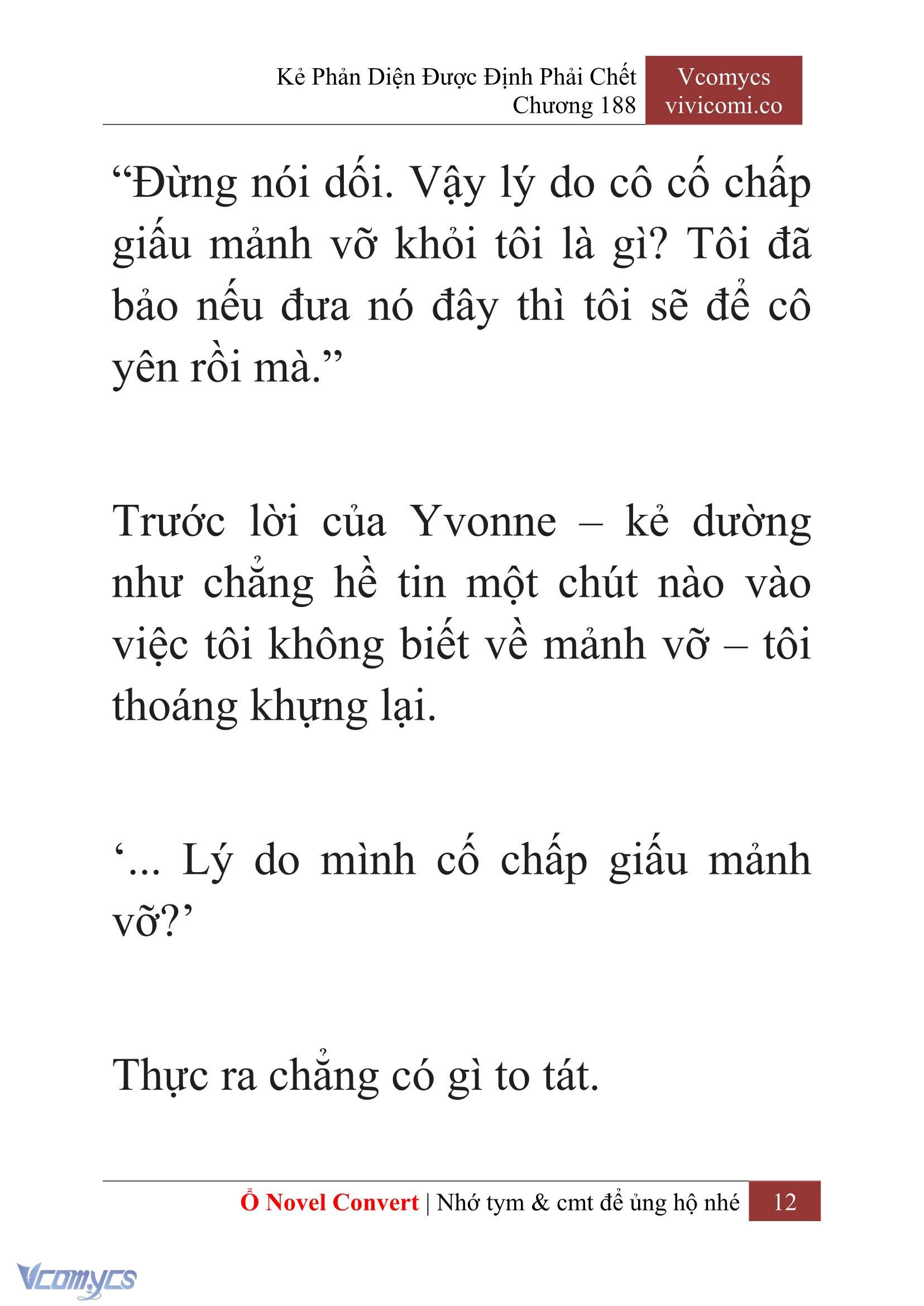 [Novel] Kẻ Phản Diện Được Định Phải Chết Chap 188 - Trang 2