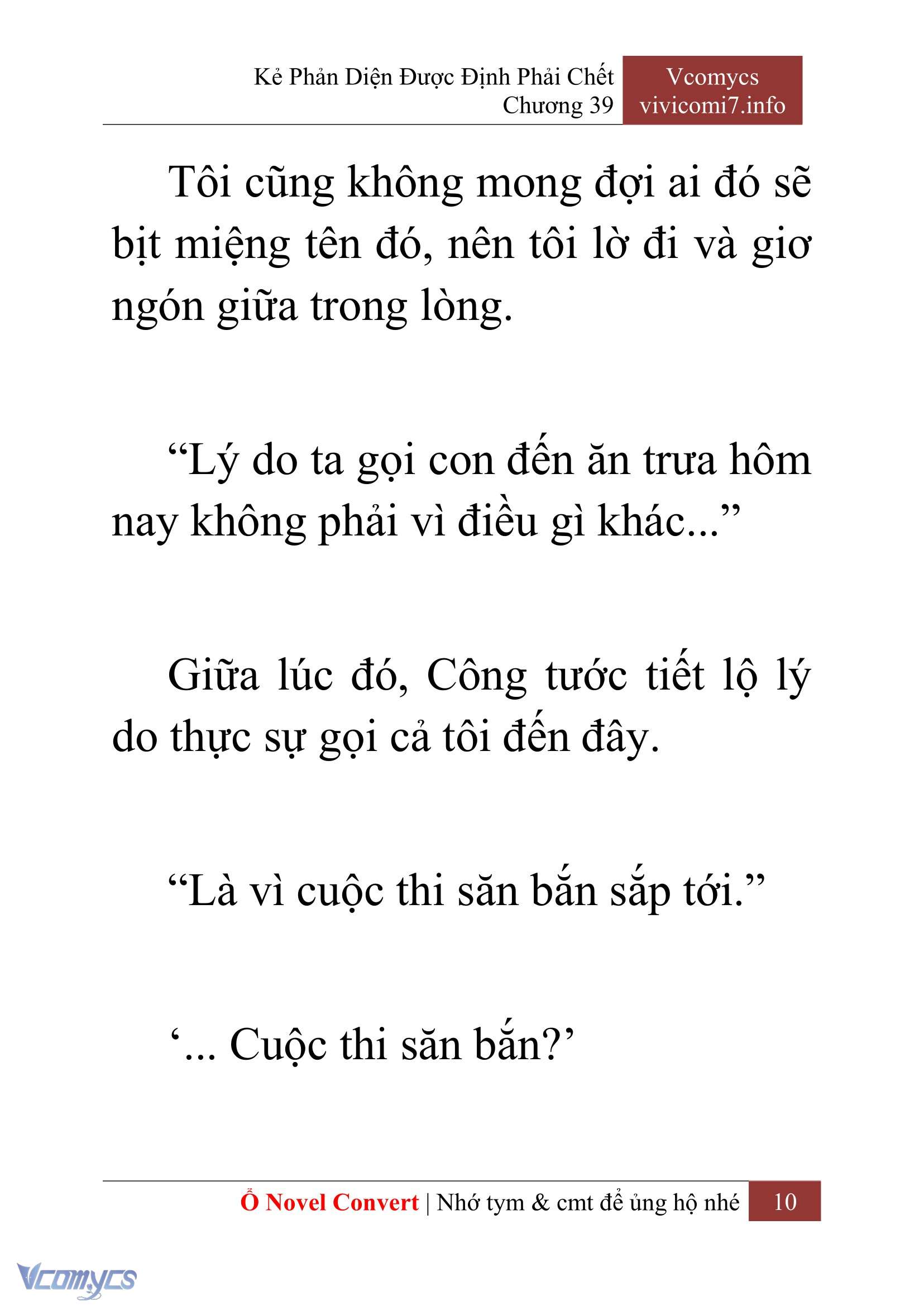 [Novel] Kẻ Phản Diện Được Định Phải Chết Chap 39 - Next Chap 40