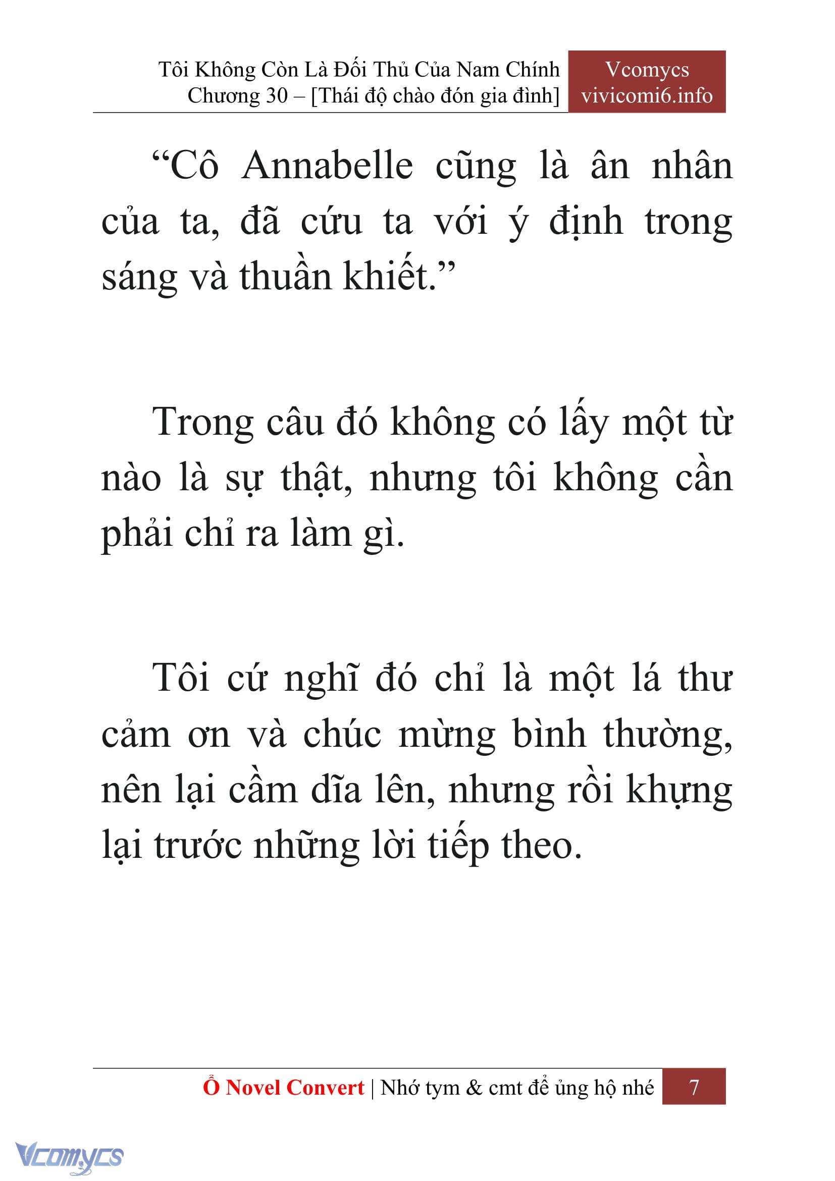 [Novel] Tôi Không Còn Là Đối Thủ Của Nam Chính Chap 30 - Trang 2