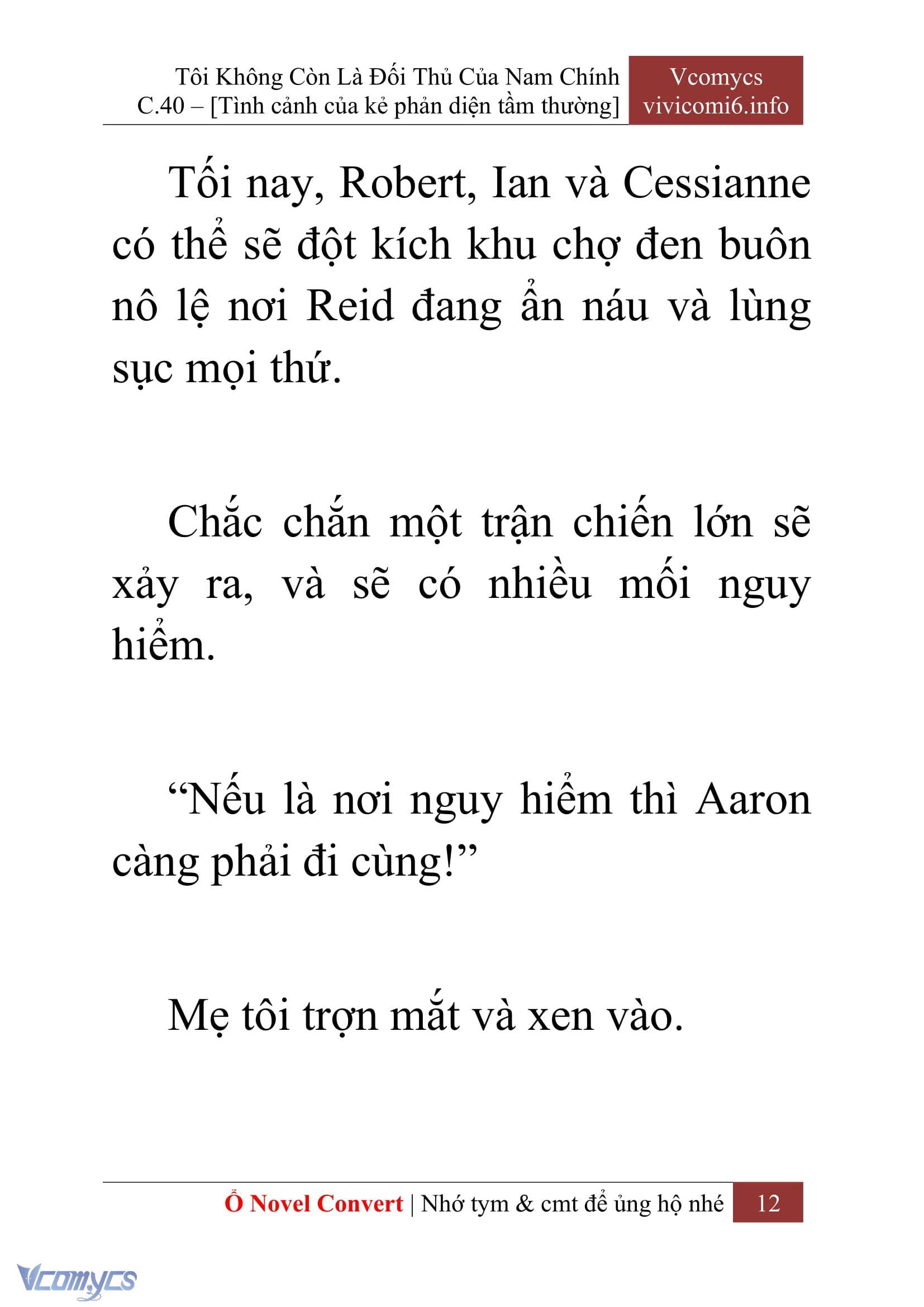 [Novel] Tôi Không Còn Là Đối Thủ Của Nam Chính Chap 40 - Trang 2