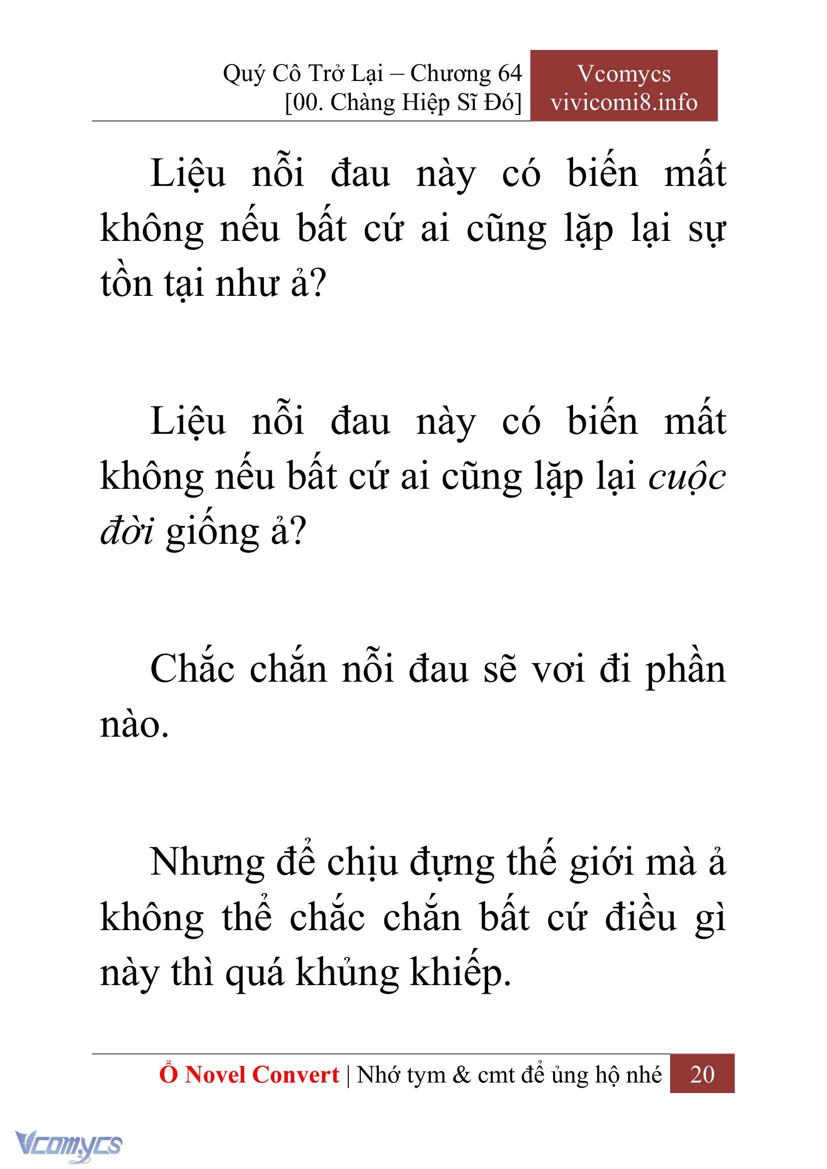 [Novel] Quý Cô Trở Lại Chap 64 - Trang 2