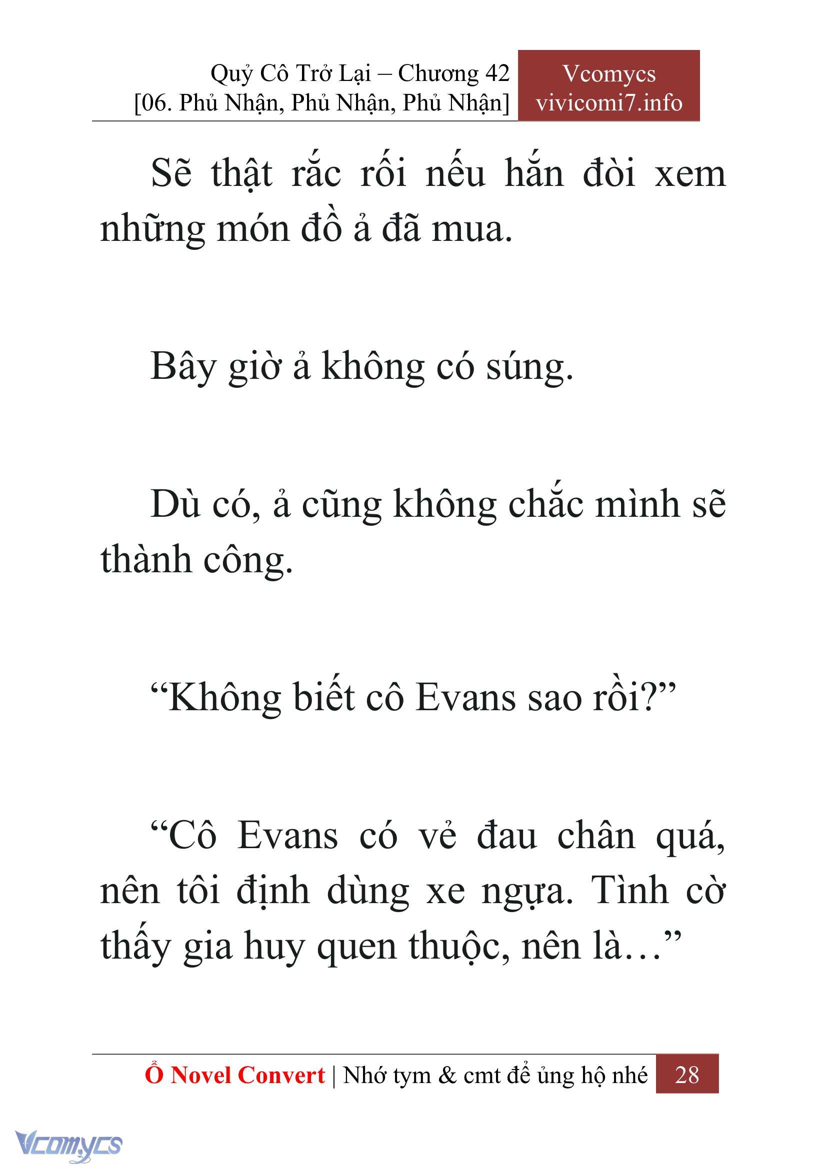 [Novel] Quý Cô Trở Lại Chap 42 - Trang 2