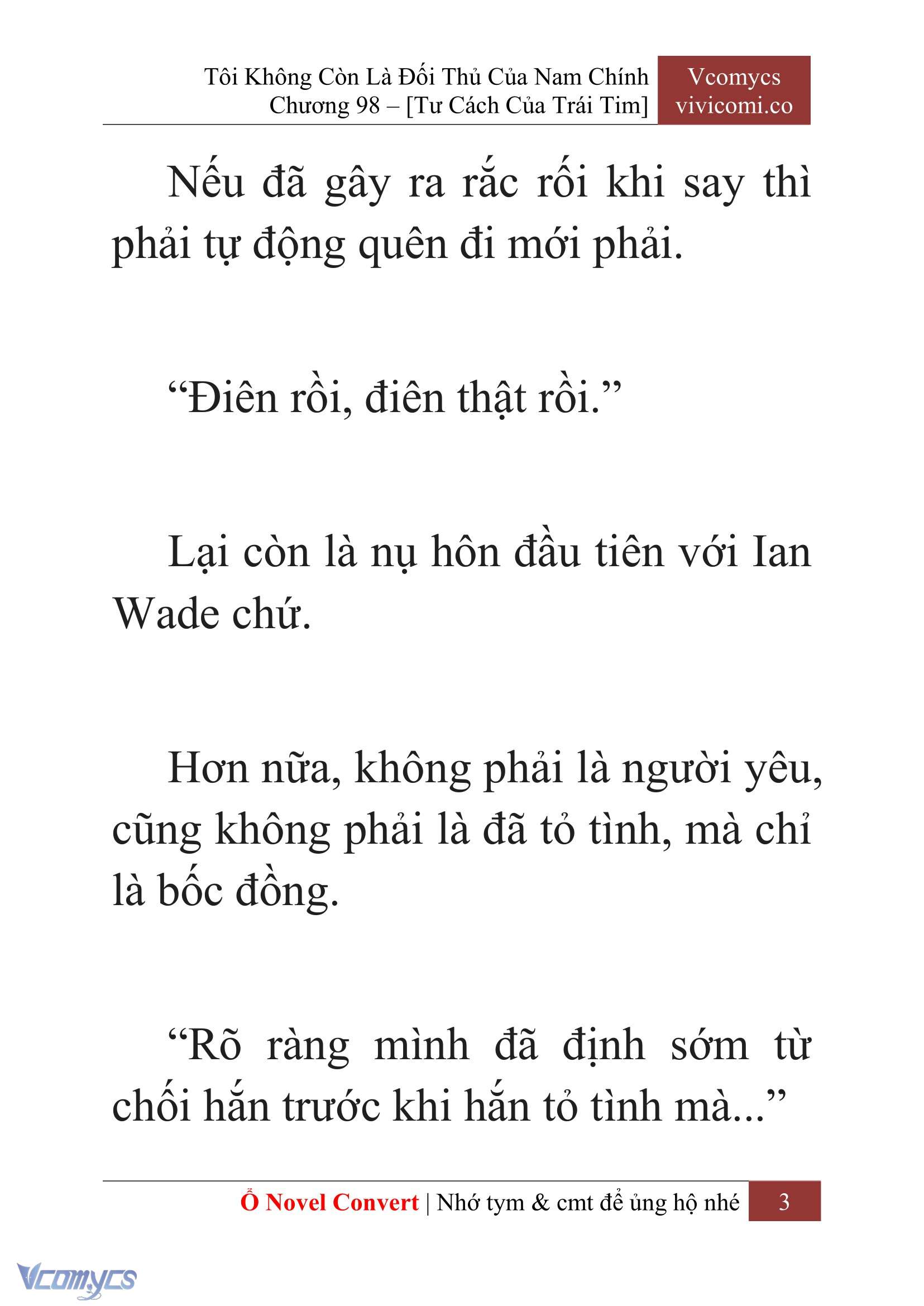 [Novel] Tôi Không Còn Là Đối Thủ Của Nam Chính Chap 98 - Trang 2